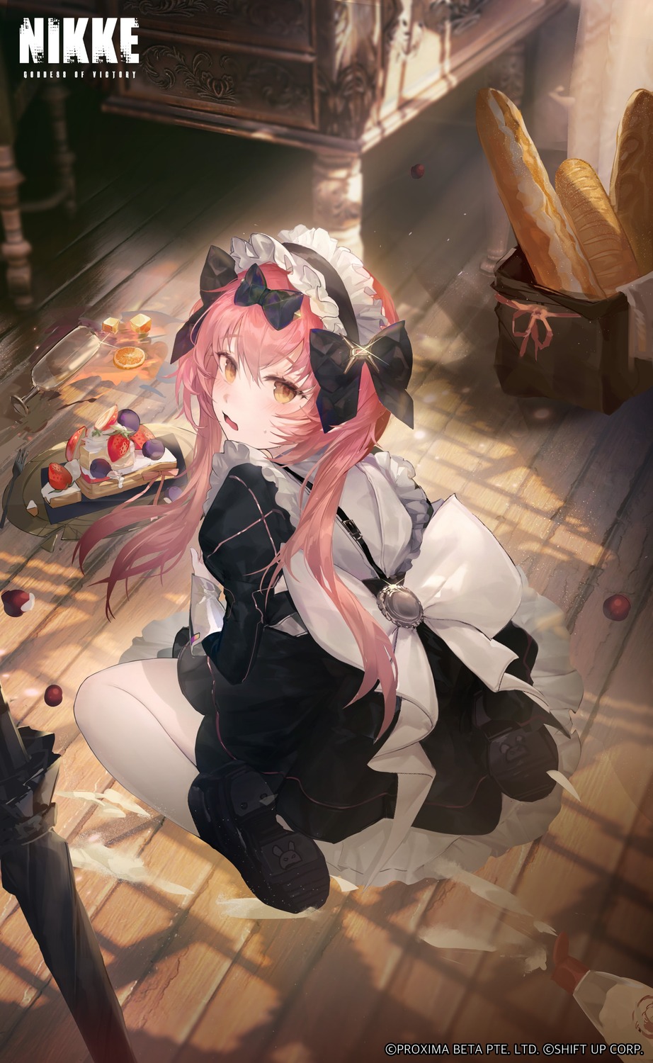 cocoa_(nikke), cream, goddess_of_victory:_nikke, maid, mrilsweet, pantyhose