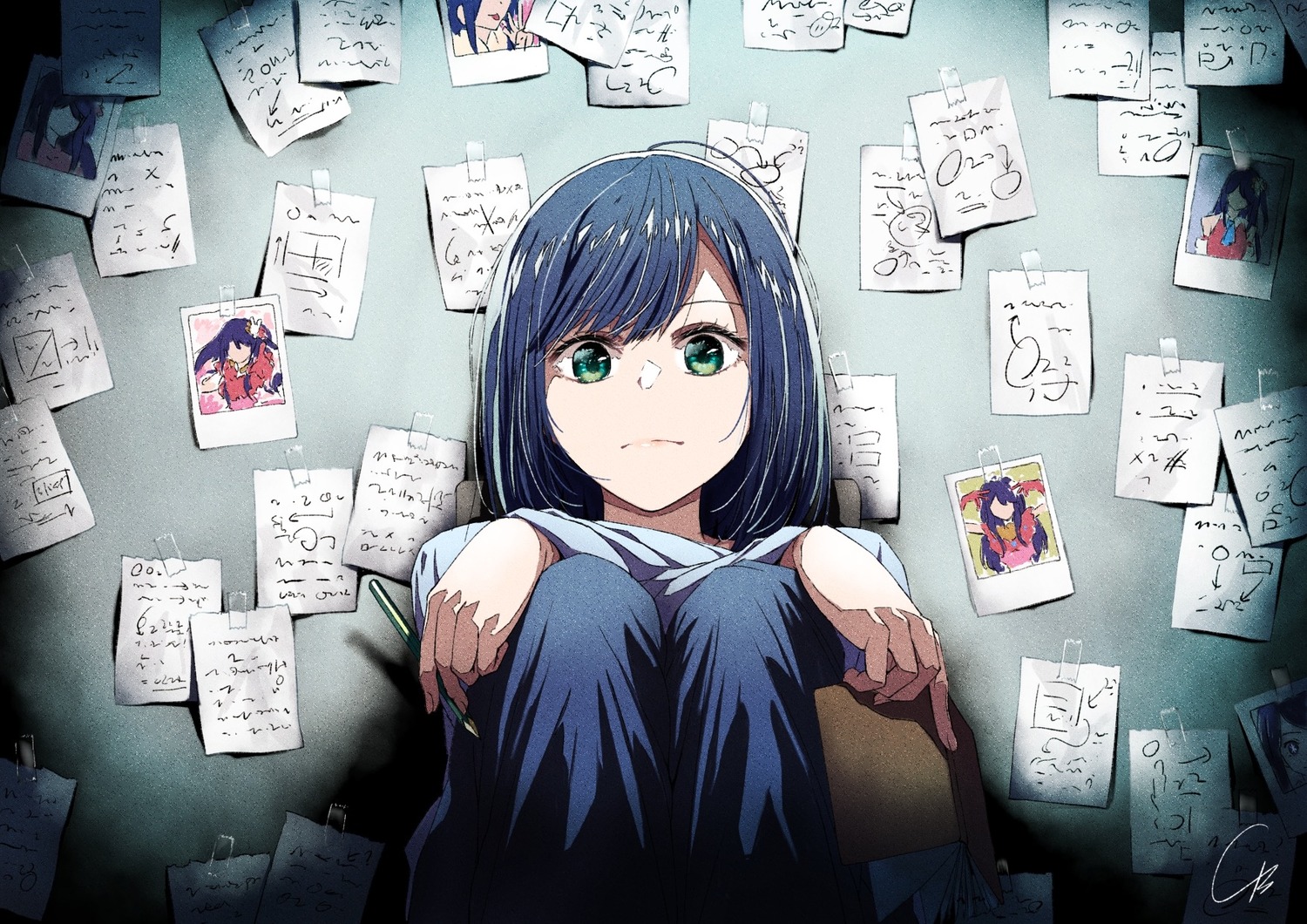 4b_pencil, [oshi_no_ko], hoshino_ai, kurokawa_akane, seifuku
