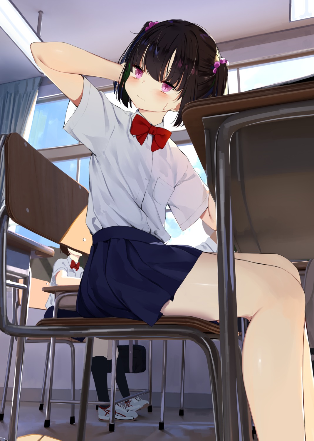bare_legs_girl_(kamizaki_hibana), kamizaki_hibana, seifuku