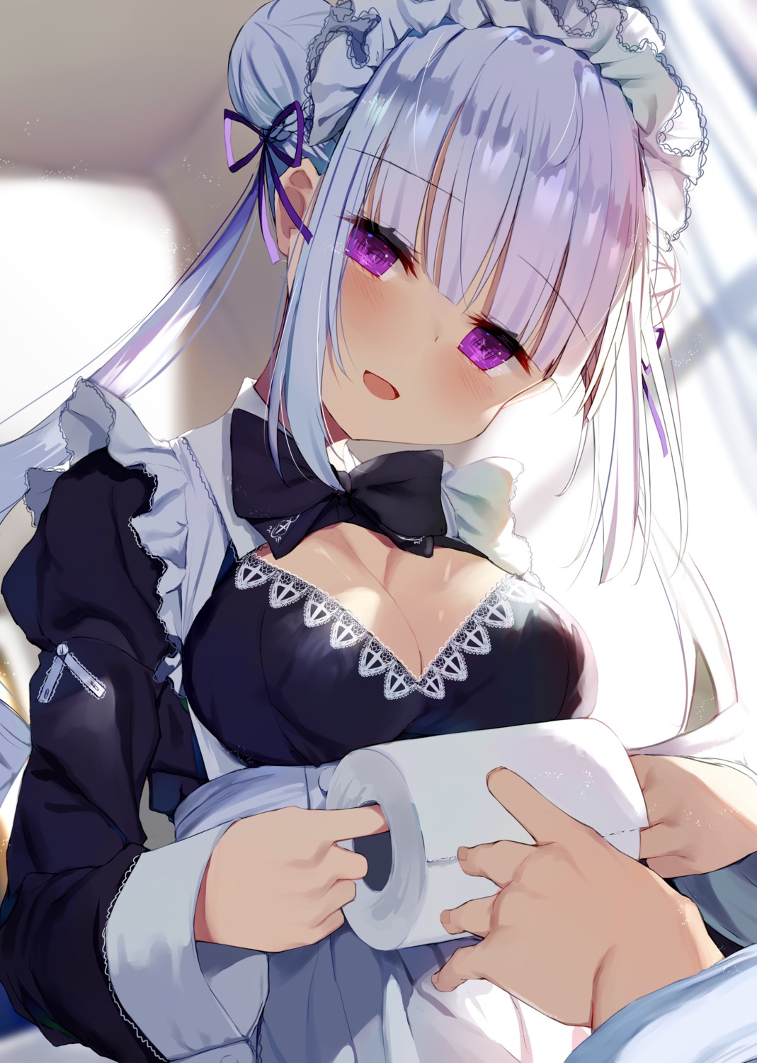 kamizaki_hibana, maid, maid_girl_(kamizaki_hibana), no_bra