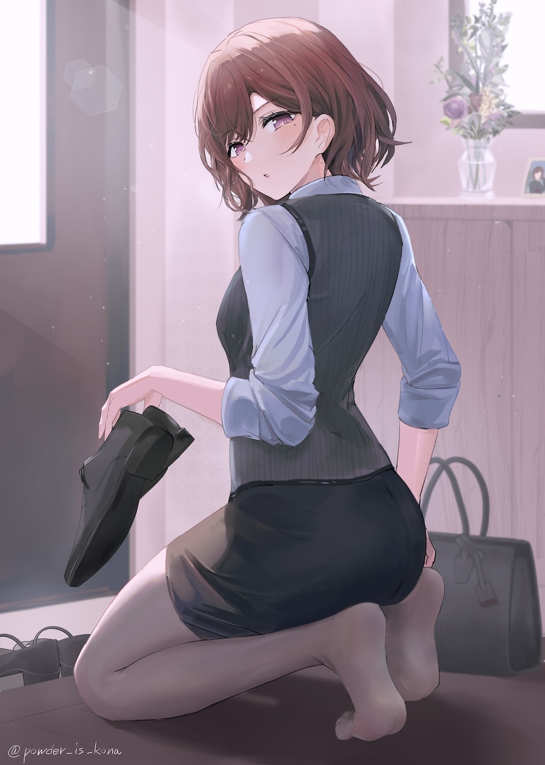ass, feet, higuchi_madoka, powder_is_kona, the_idolm@ster, the_idolm@ster_shiny_colors
