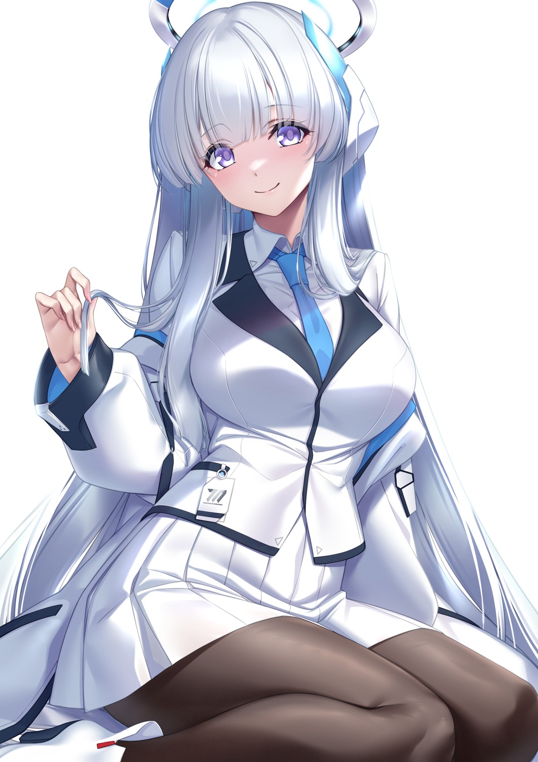blue_archive, halo, ken_ill, pantyhose, seifuku, ushio_noa