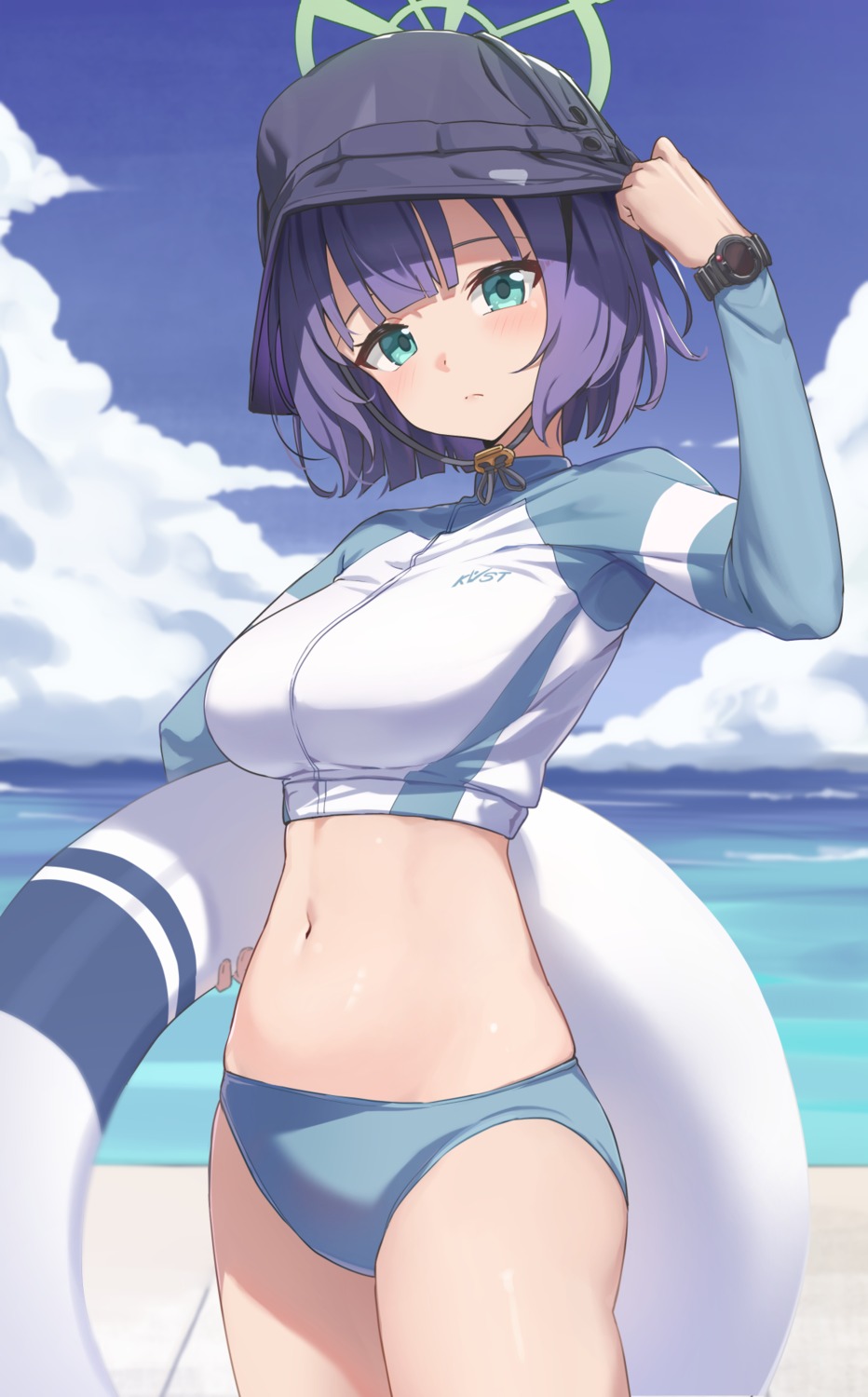 bikini, blue_archive, gym_uniform, halo, reulem, sorai_saki, swimsuits