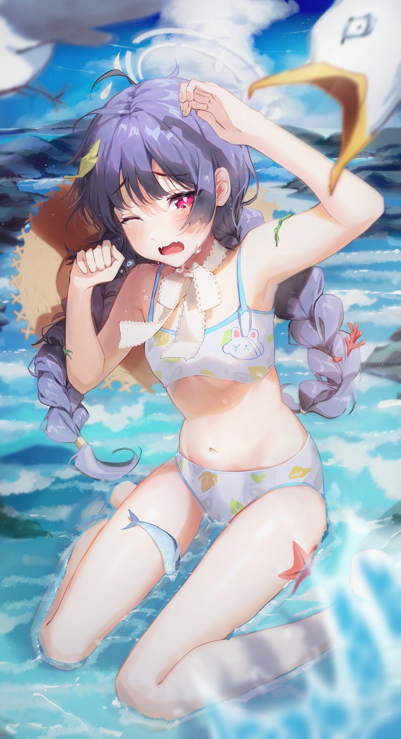 bikini, blue_archive, cheosnuni, halo, kasumizawa_miyu, swimsuits, wet