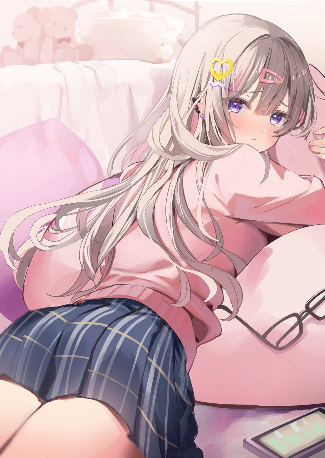 ass, chiro_(norishiro_michiro), megane, seifuku, sweater