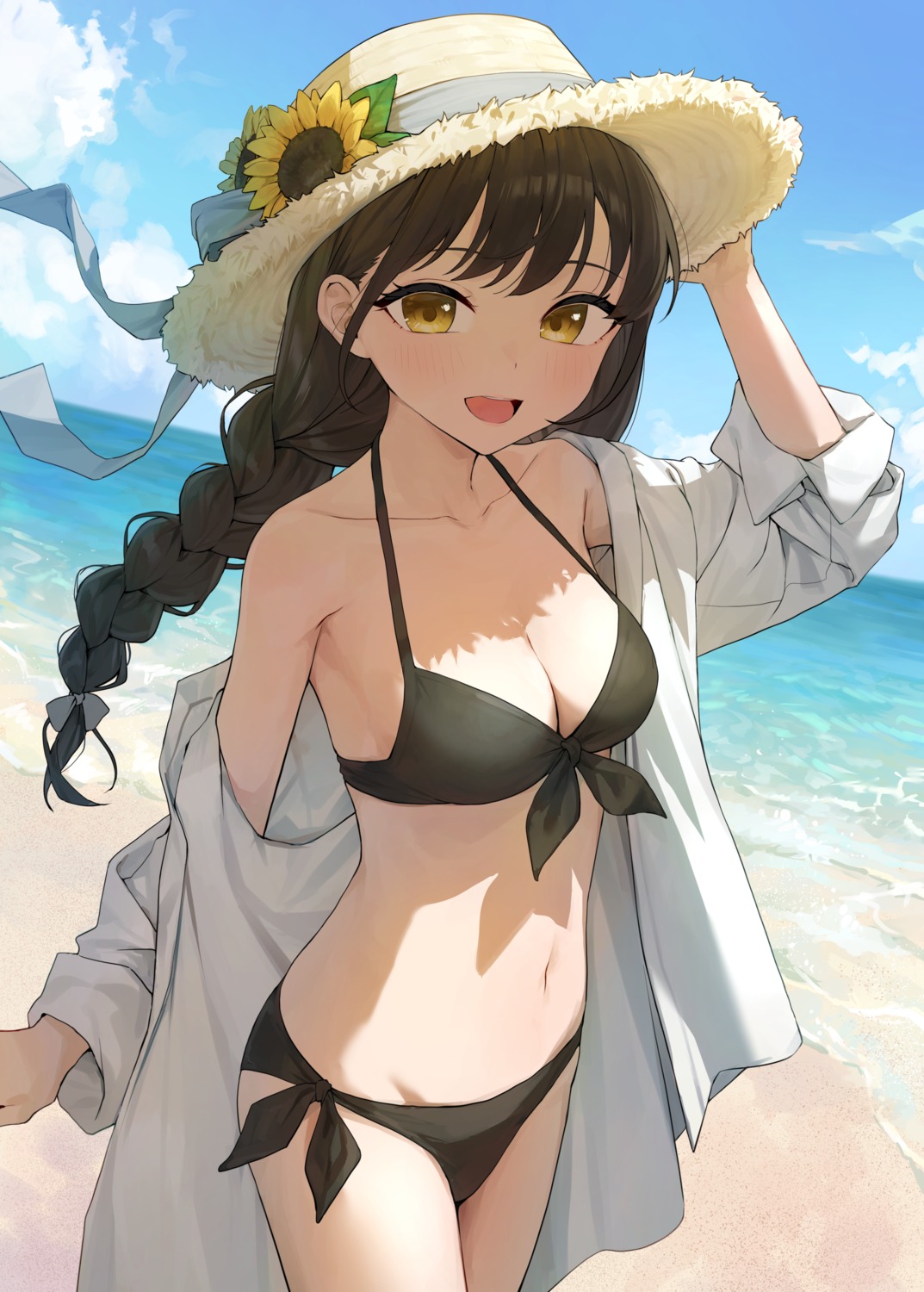bikini, open_shirt, swimsuits, takenoko_no_you