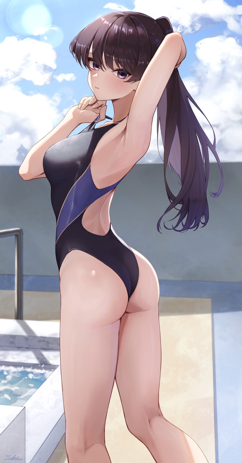ass, komi-san_wa_komyushou_desu., komi_shouko, swimsuits, yuhi
