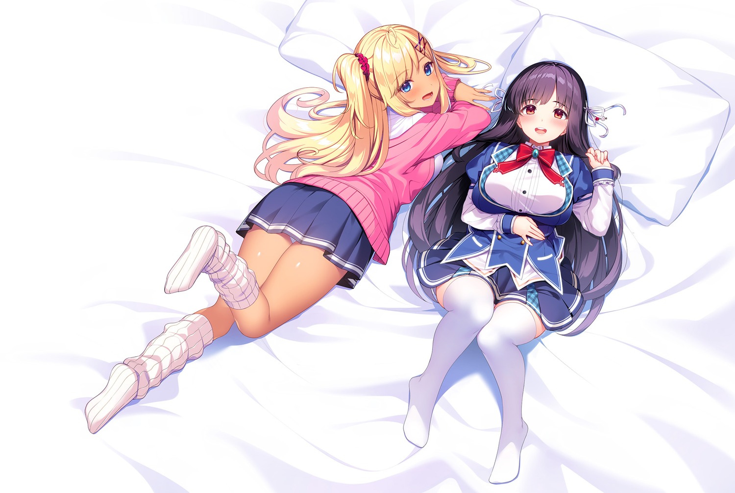 ass, feet, go-1, pantsu, seifuku, sweater, thighhighs, unisonshift