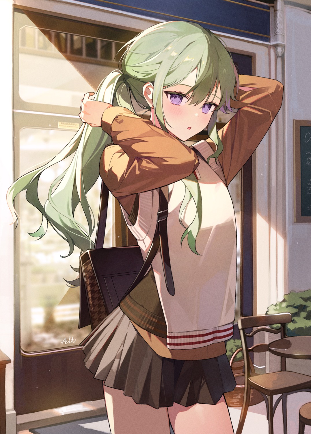 azit_(down), kusanagi_nene, project_sekai, seifuku, sweater