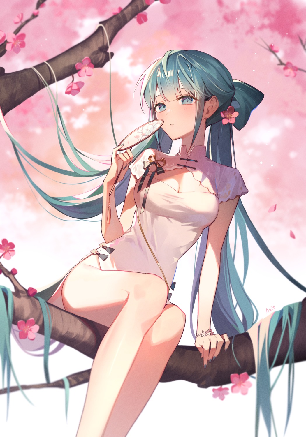 azit_(down), chinadress, hatsune_miku, nopan, shaohua_hatsune_miku, vocaloid
