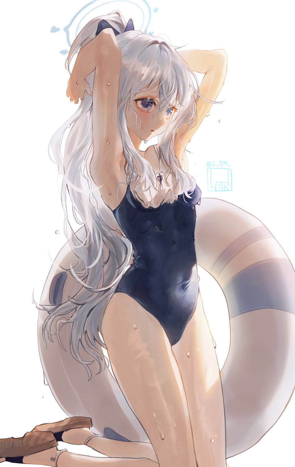 blue_archive, halo, leni_(1_en), swimsuits, tsukiyuki_miyako