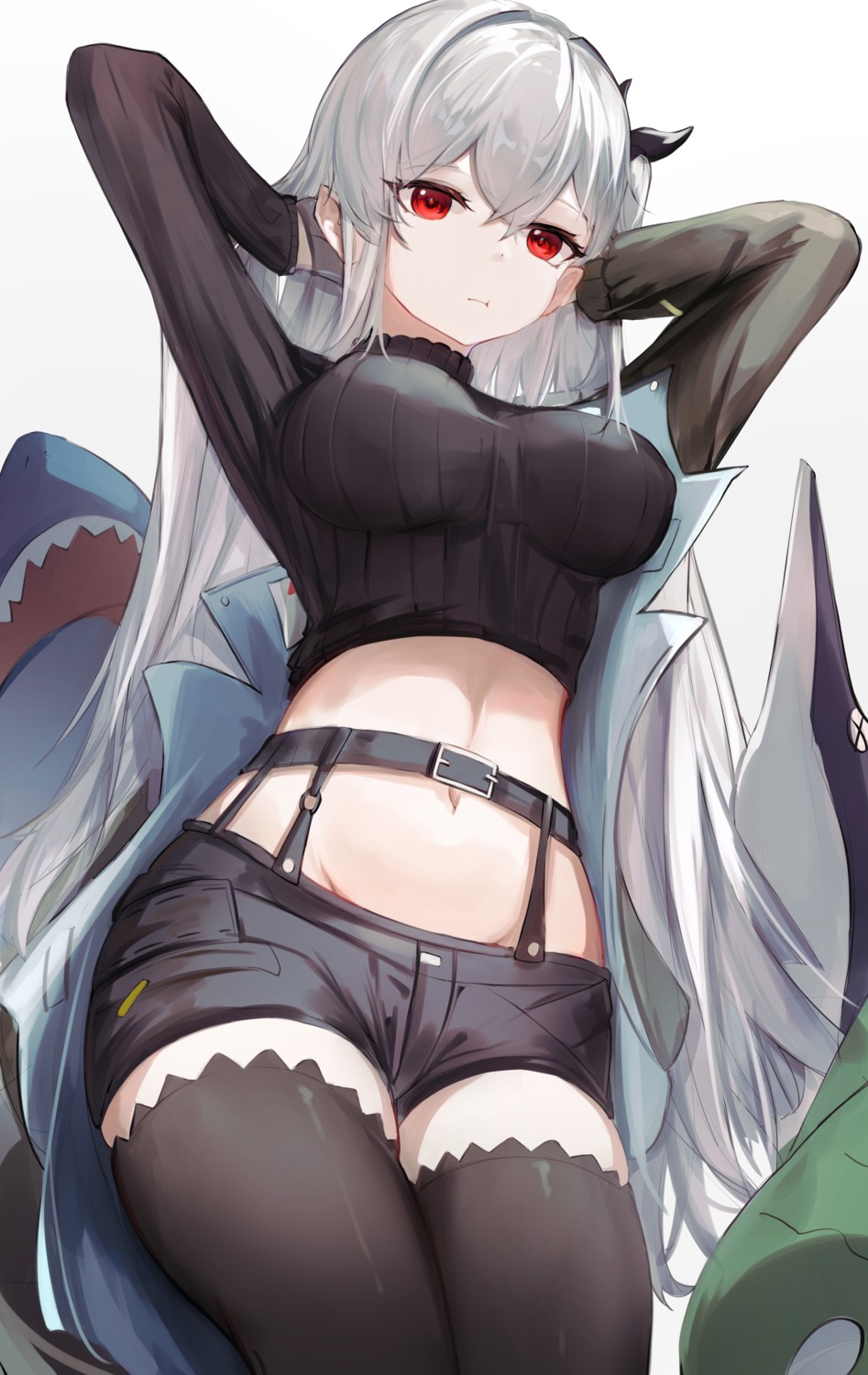 arknights, mizuhashi_parusui, skadi_(arknights), thighhighs