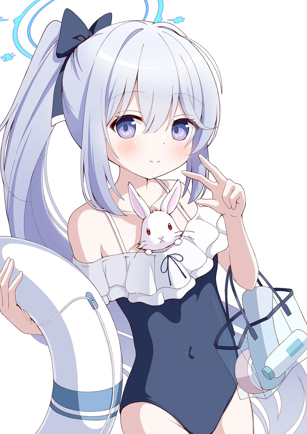 azel_(laevateinn495), blue_archive, halo, swimsuits, tsukiyuki_miyako