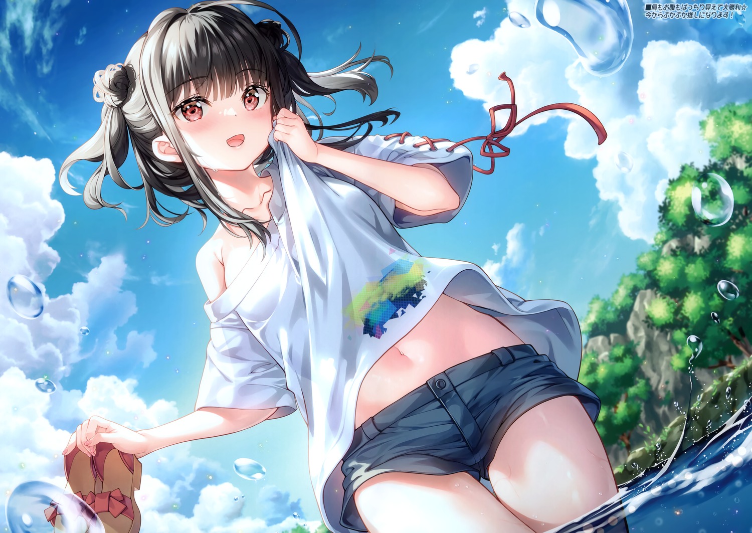 fujima_takuya, raspberry_(fujima_takuya), shirt_lift, wet