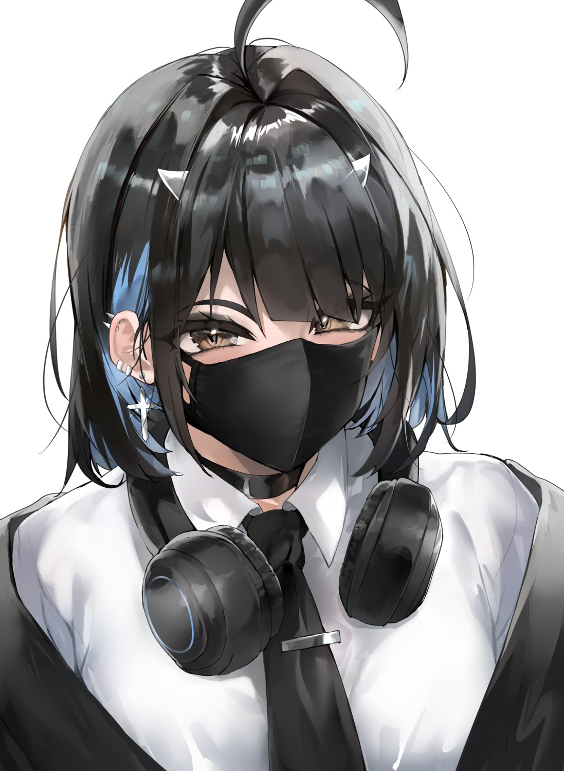 headphones, horns, irene_(kanniiepan), kanniiepan