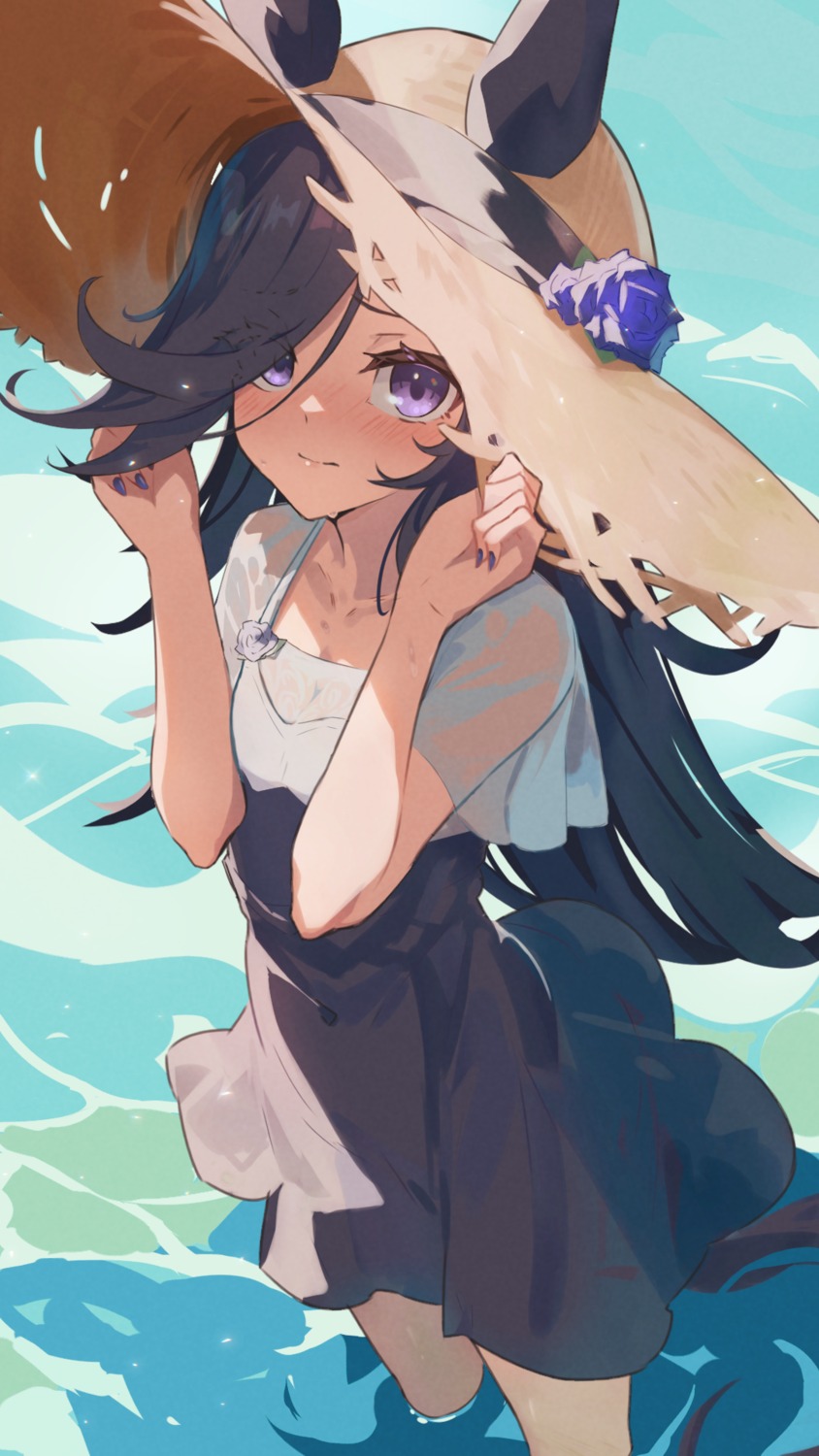 animal_ears, rice_shower_(umamusume), see_through, tail, uma_musume_pretty_derby, wet, wet_clothes, yakousei_a