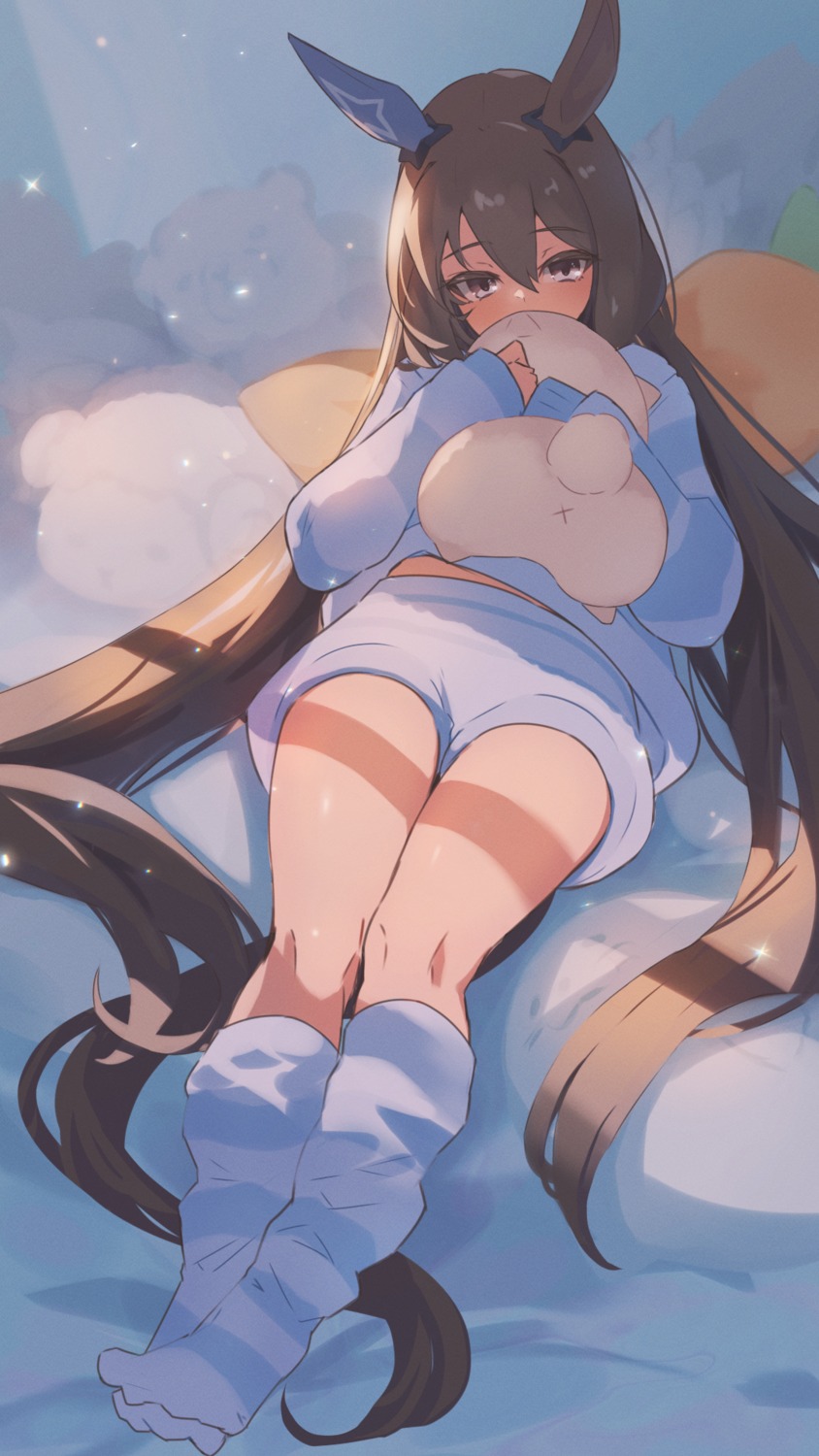 admire_vega_(umamusume), animal_ears, pajama, tail, uma_musume_pretty_derby, yakousei_a