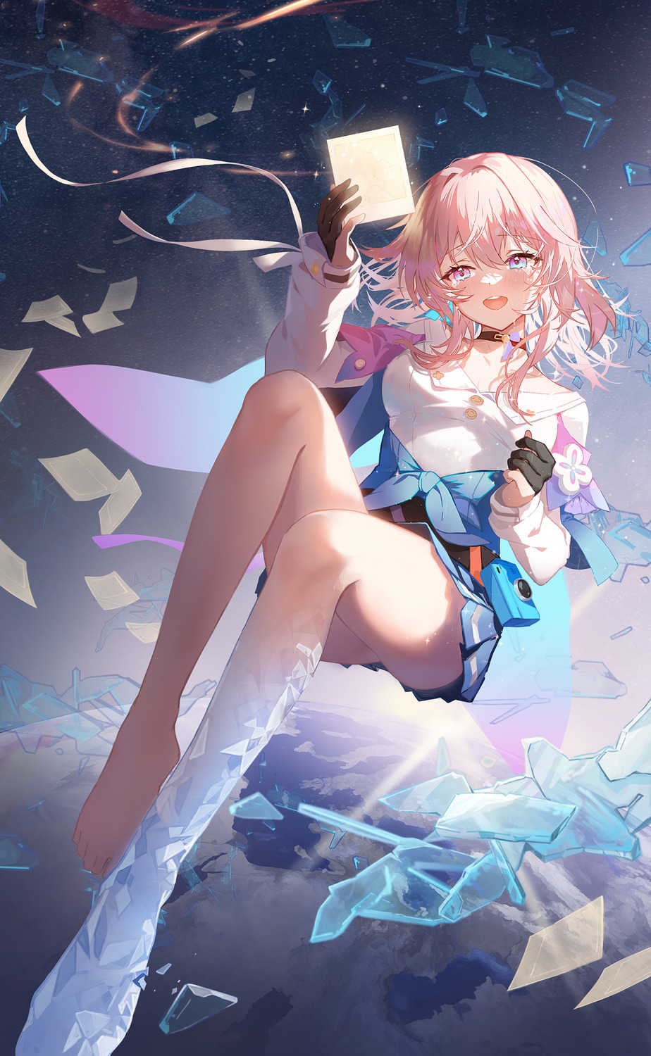 apple_caramel, honkai:_star_rail, march_7th, skirt_lift