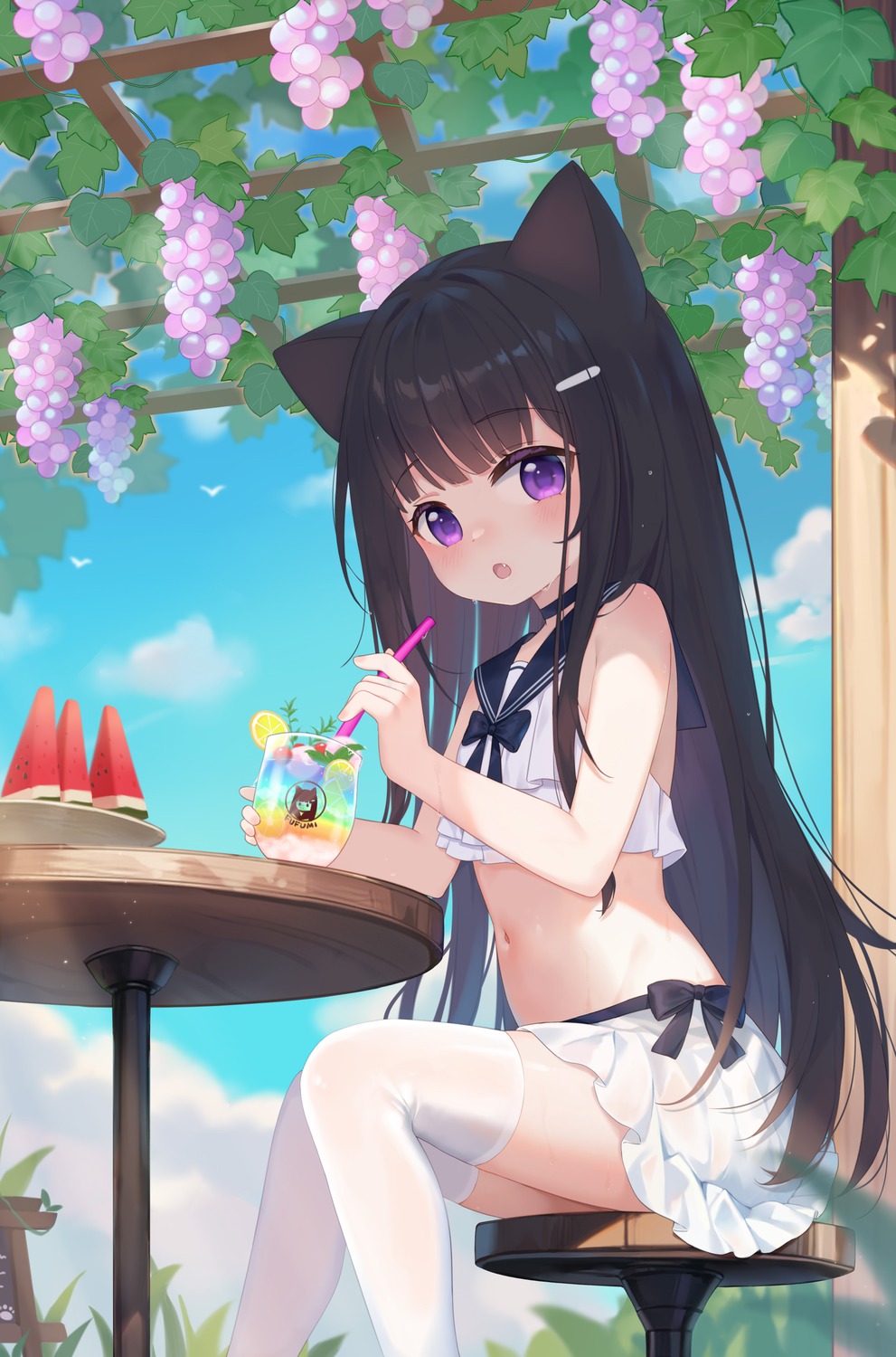 animal_ears, fufumi, nekomimi, thighhighs