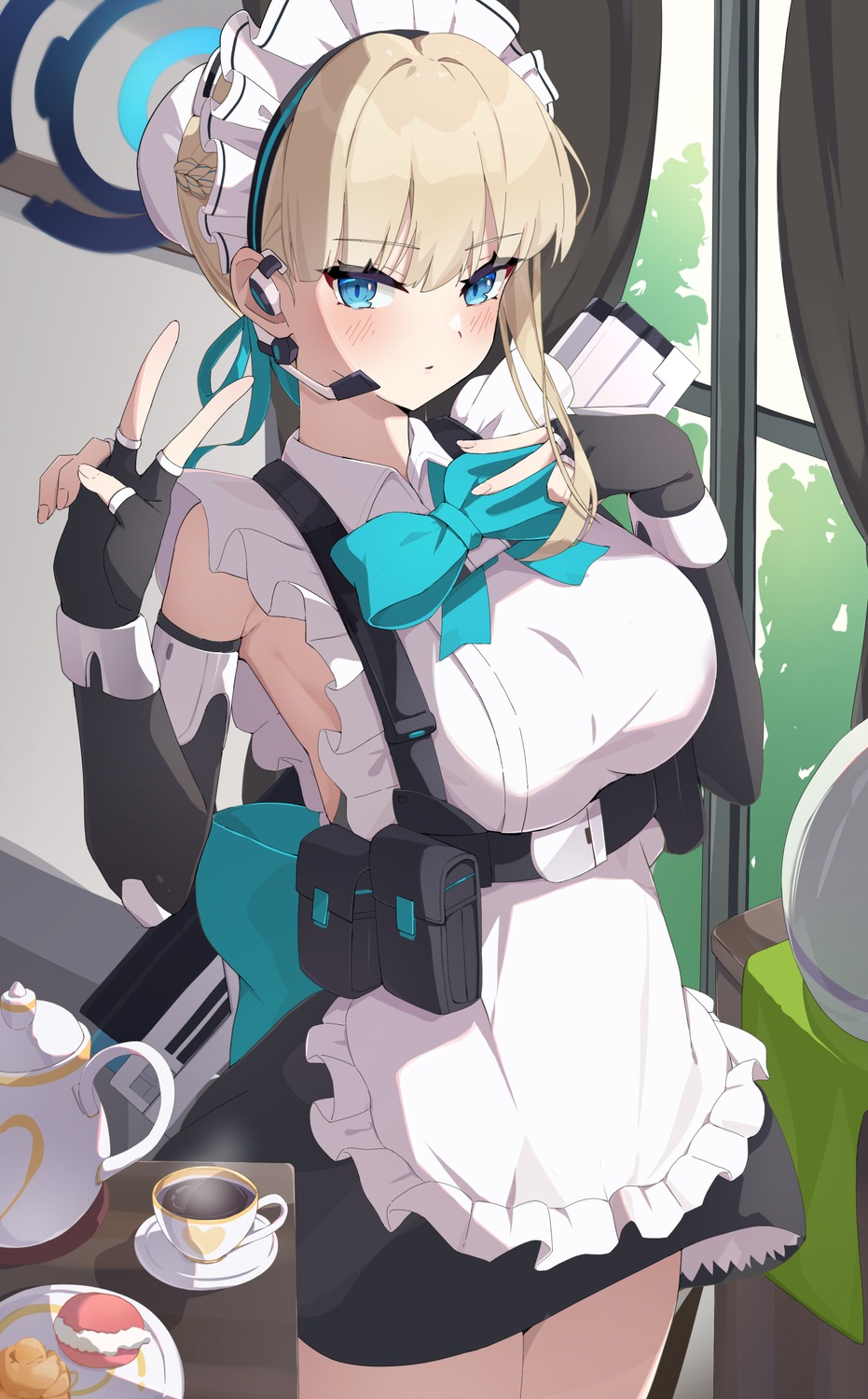 asuma_toki, band_(skymole01), blue_archive, halo, maid