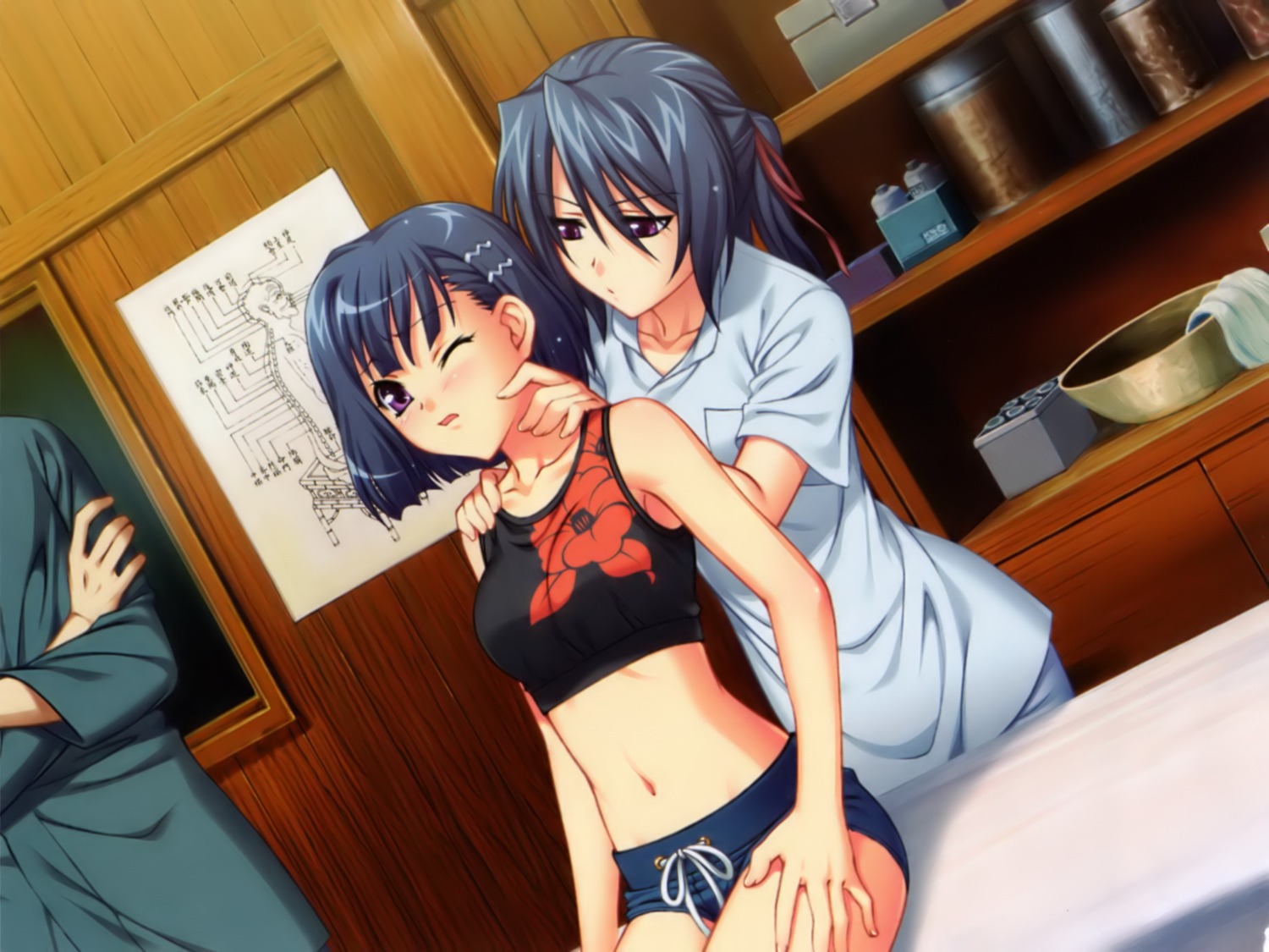 aoi_shiro, buruma, hal, kaya_(aoi_shiro), osanai_shouko, success