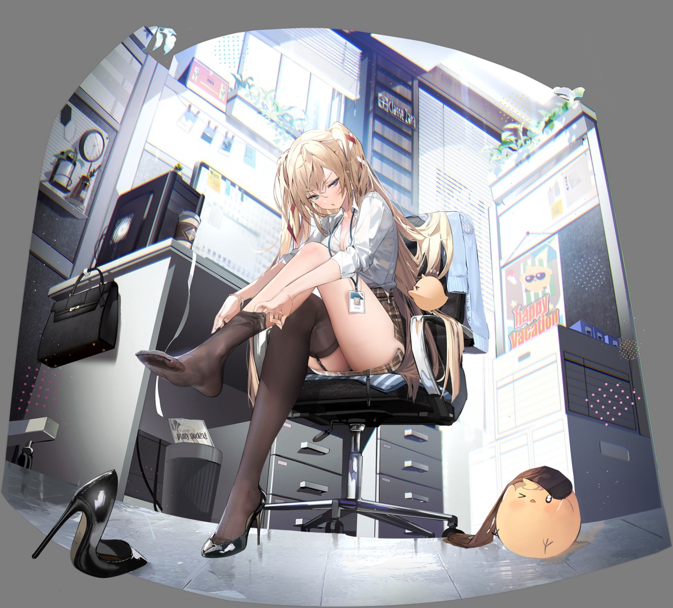 azur_lane, feet, gorizia_(azur_lane), heels, manjuu_(azur_lane), namyo, stockings, thighhighs, transparent_png, undressing