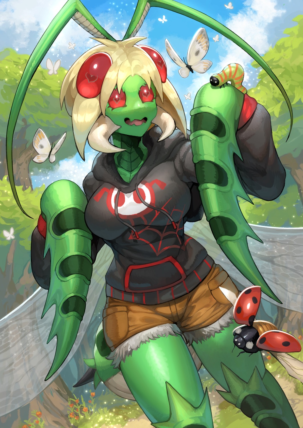 monster_girl, sumosamo, wings
