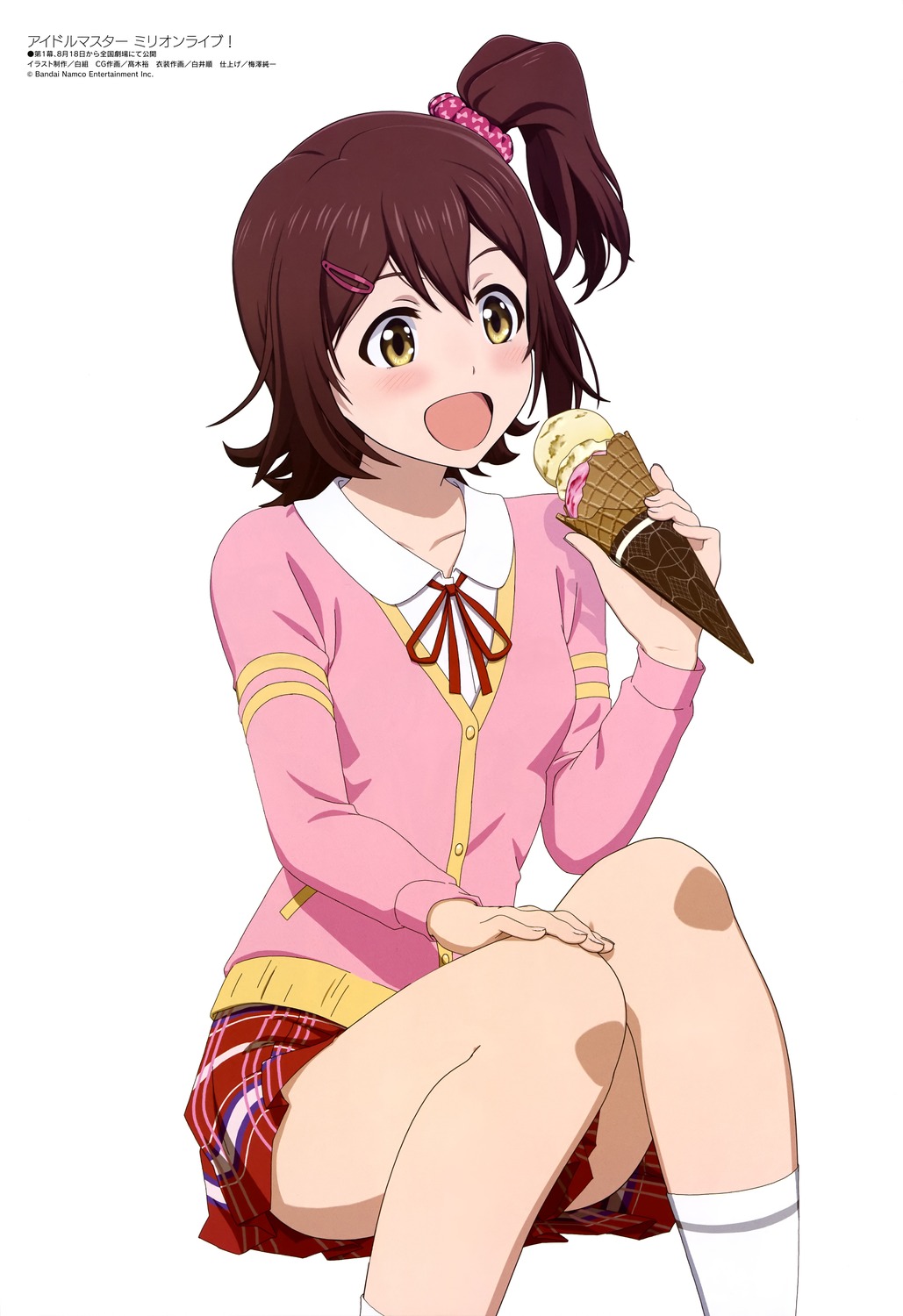 kasuga_mirai, seifuku, shirogumi_inc., sweater, the_idolm@ster, the_idolm@ster_million_live!