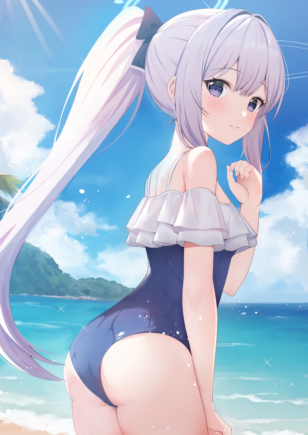 ass, blue_archive, halo, rei_(ilust9999), swimsuits, tsukiyuki_miyako