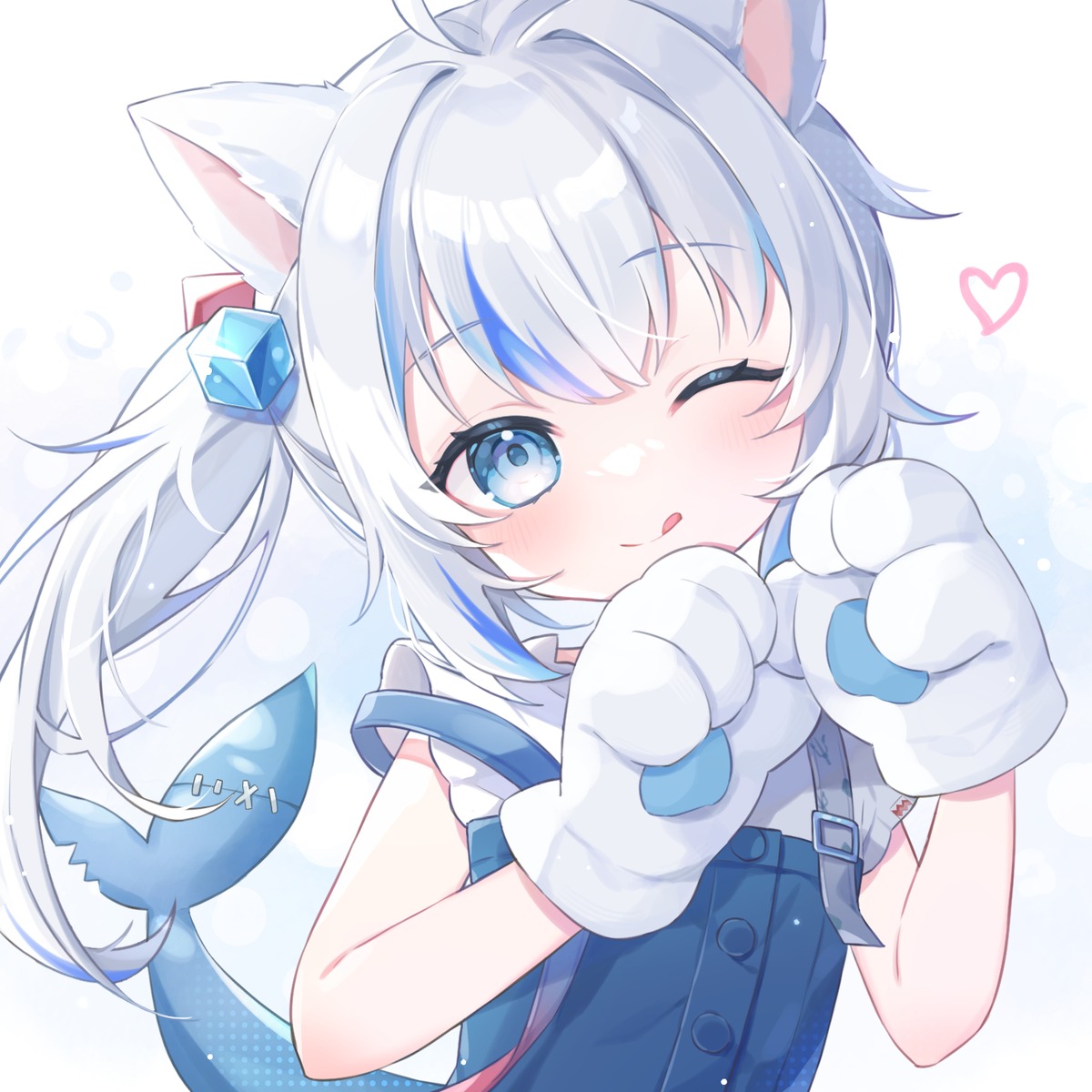 animal_ears, gawr_gura, hololive, hololive_english, nekomimi, nemuri_(nemu729o), tail