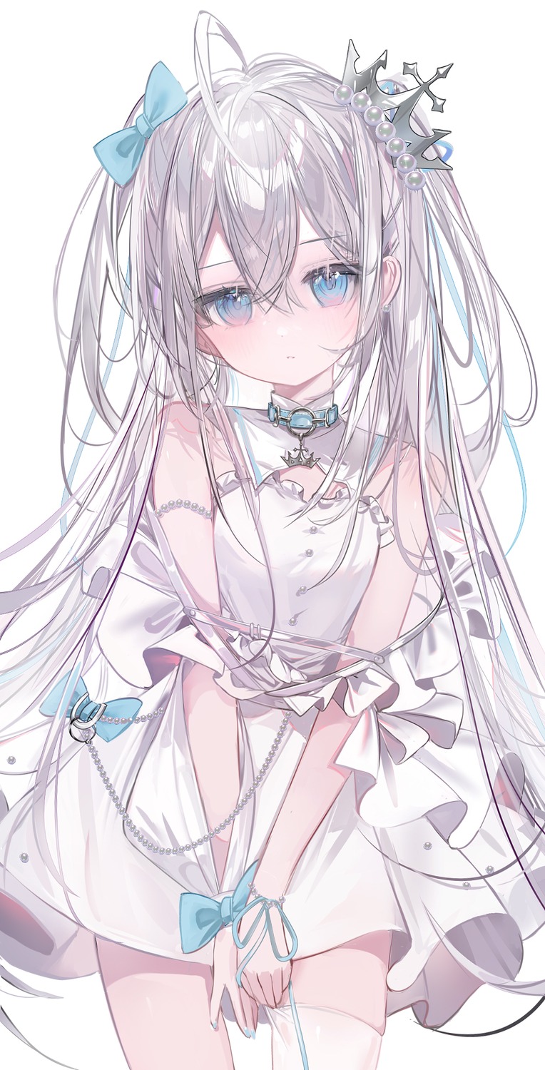 dress, ichigo_yama, indie_virtual_youtuber, petr_petrichor, see_through, skirt_lift, thighhighs