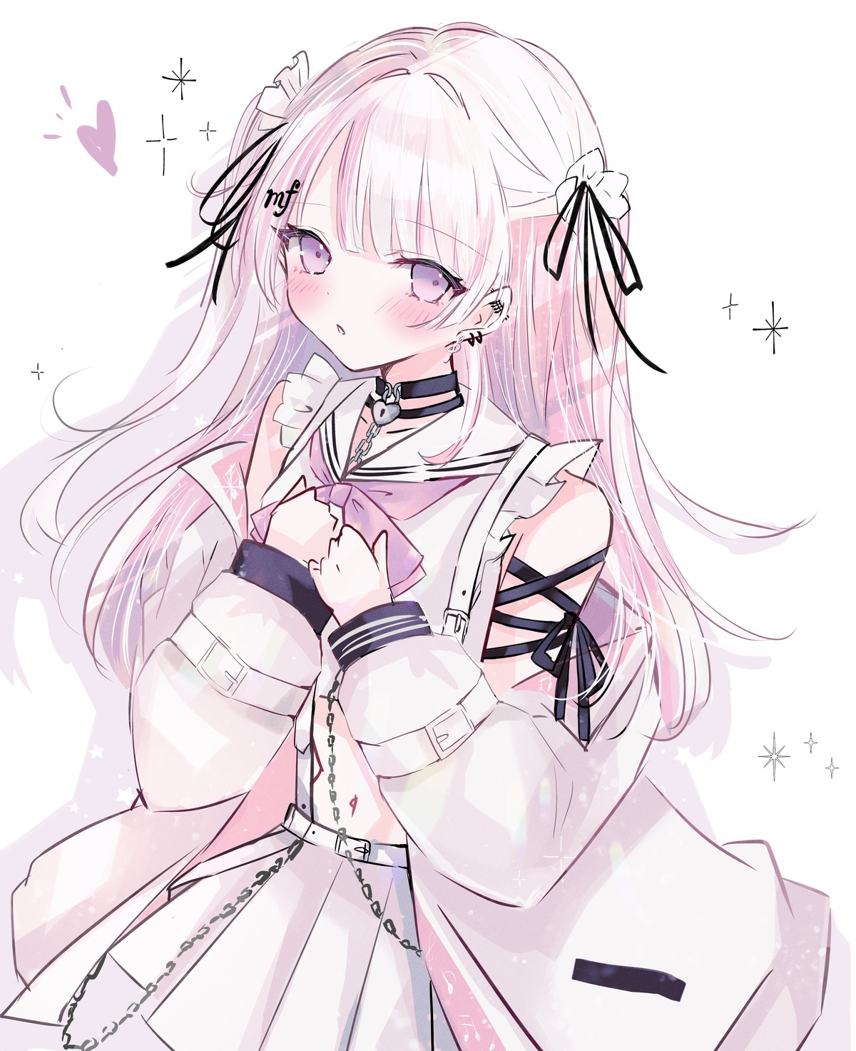 indie_virtual_youtuber, otokagi_mero, seifuku, sketch, yuyu_(shitake110)
