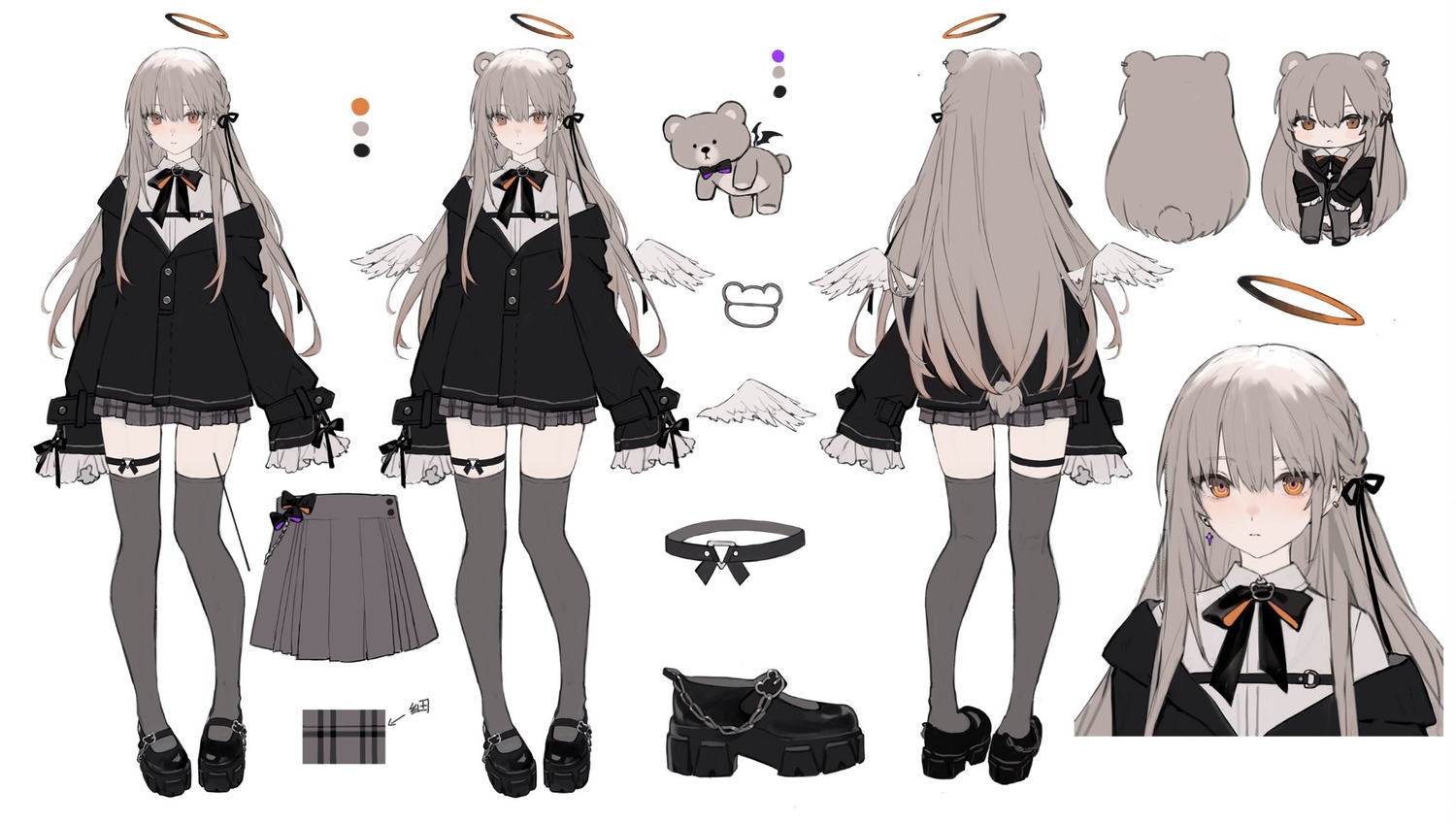 aiko_(kanl), angel, animal_ears, character_design, chibi, garter, seifuku, tail