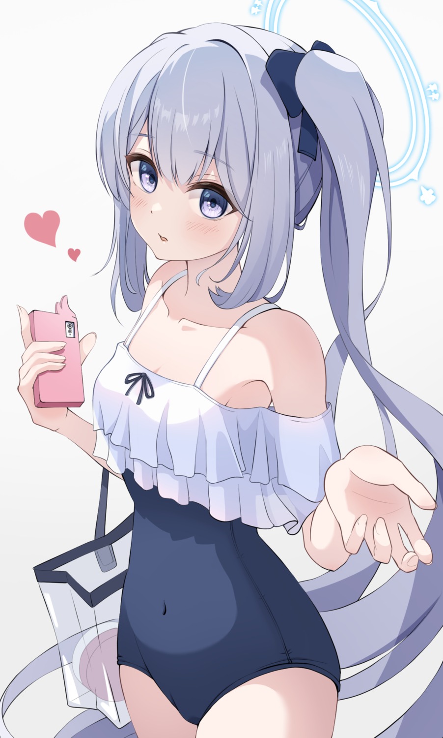 blue_archive, halo, shijima_(shijima_tc), swimsuits, tsukiyuki_miyako