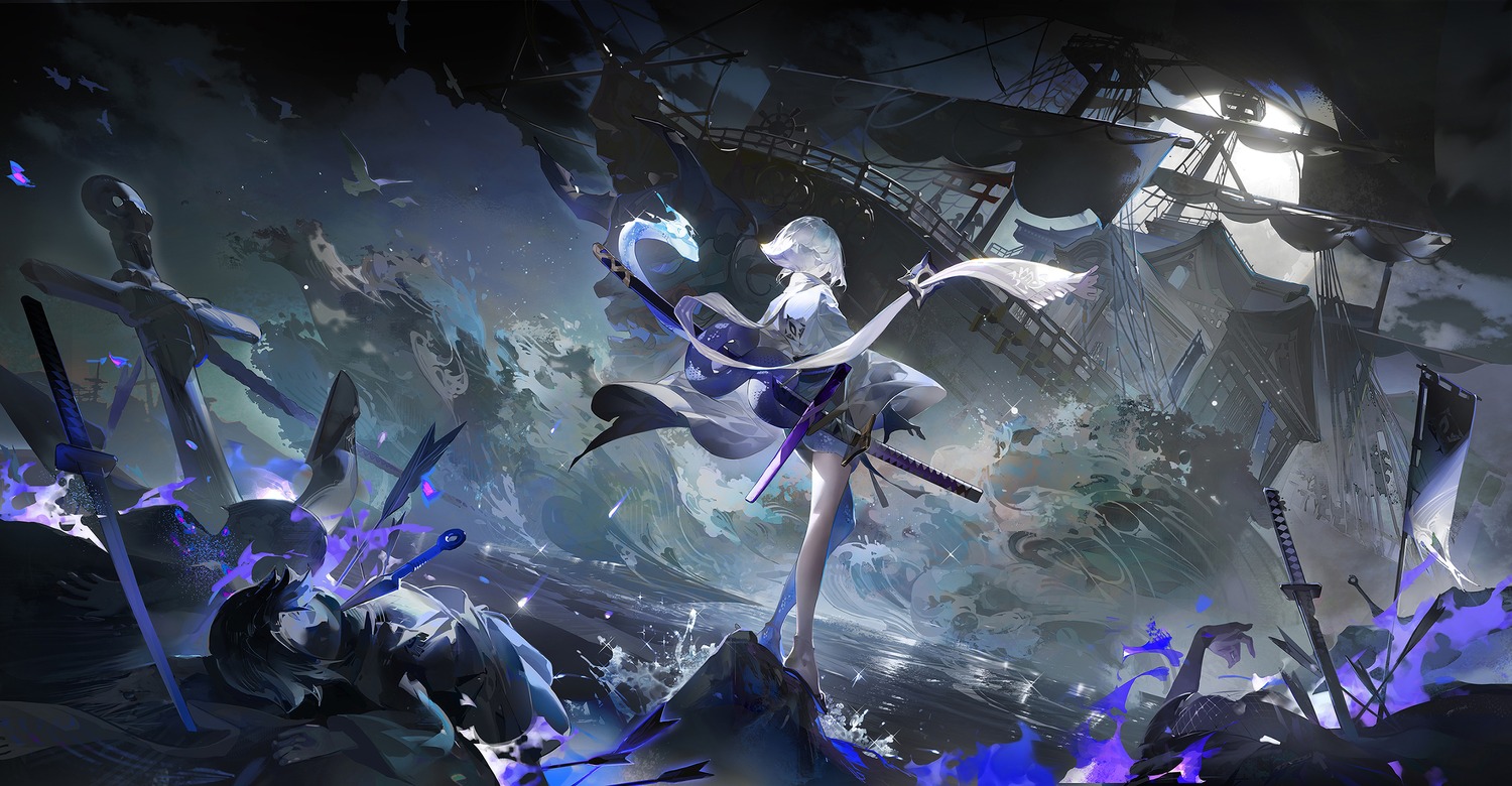 onmyouji, ruo_gan_zhua, sword
