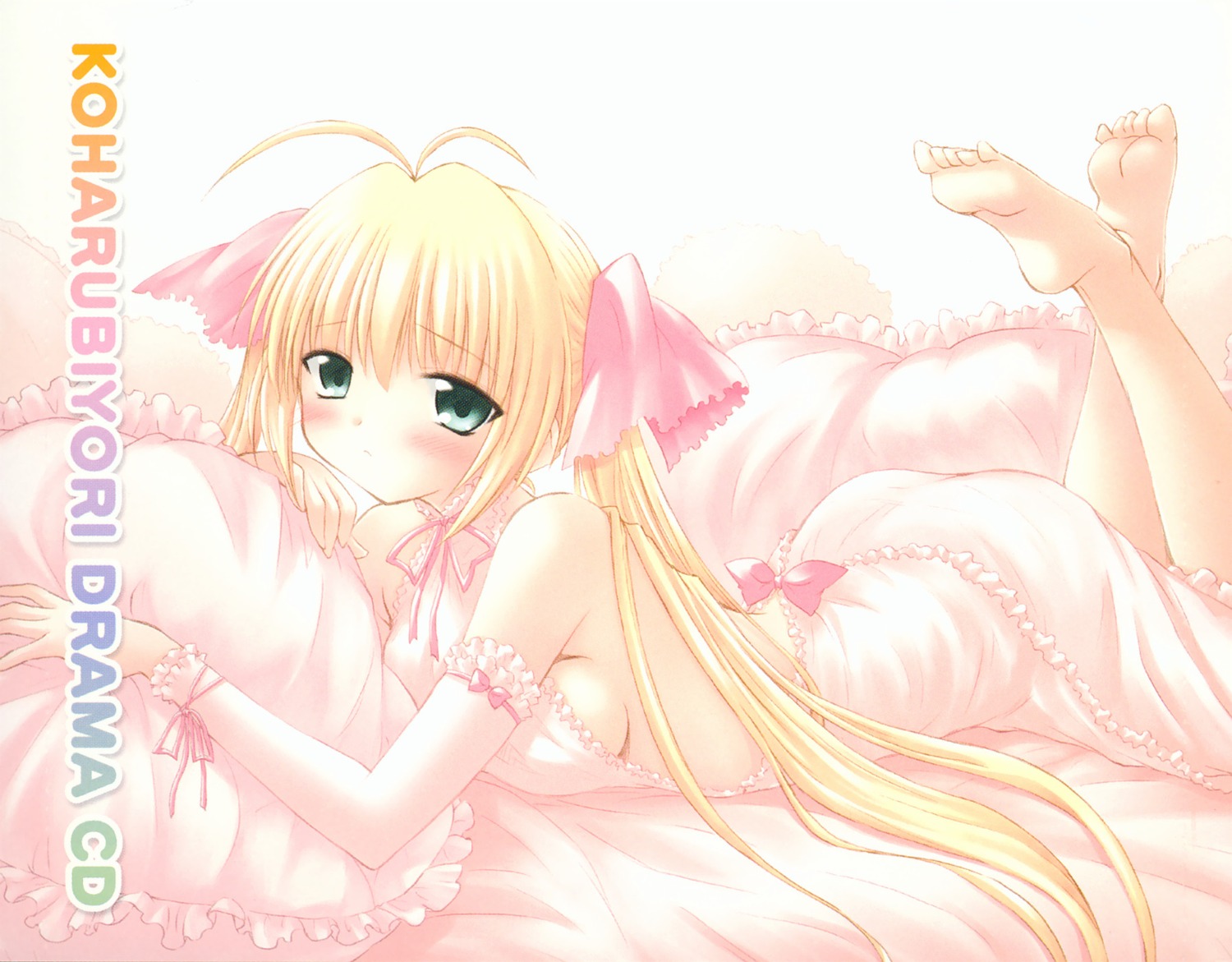 disc_cover, dress, feet, koharu_biyori, lolita_fashion, mizuki_takehito, no_bra, yui_(koharu_biyori)