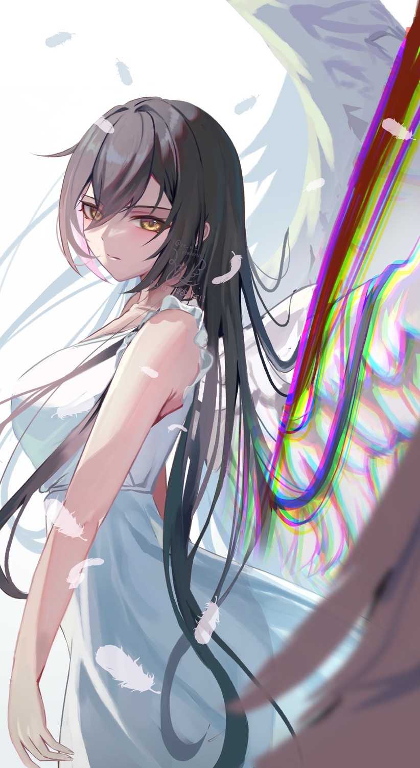 dress, sazanami_(re_n_rentaro), shirase_sakuya, the_idolm@ster, the_idolm@ster_shiny_colors, wings