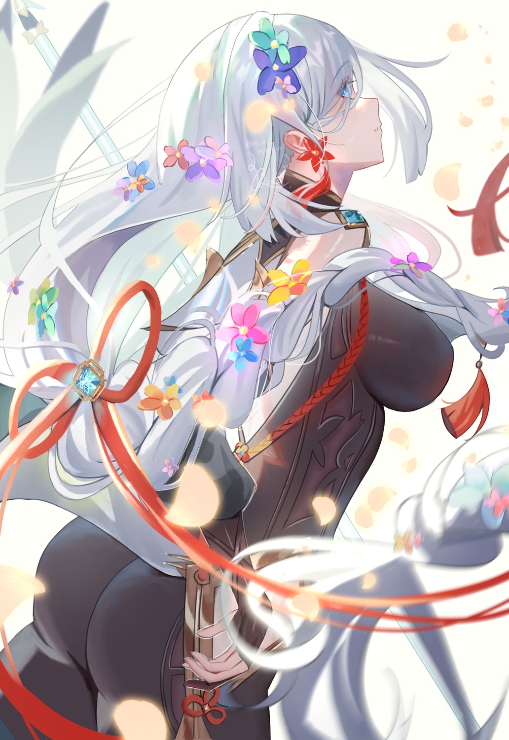 ass, bodysuit, genshin_impact, sazanami_(re_n_rentaro), shenhe
