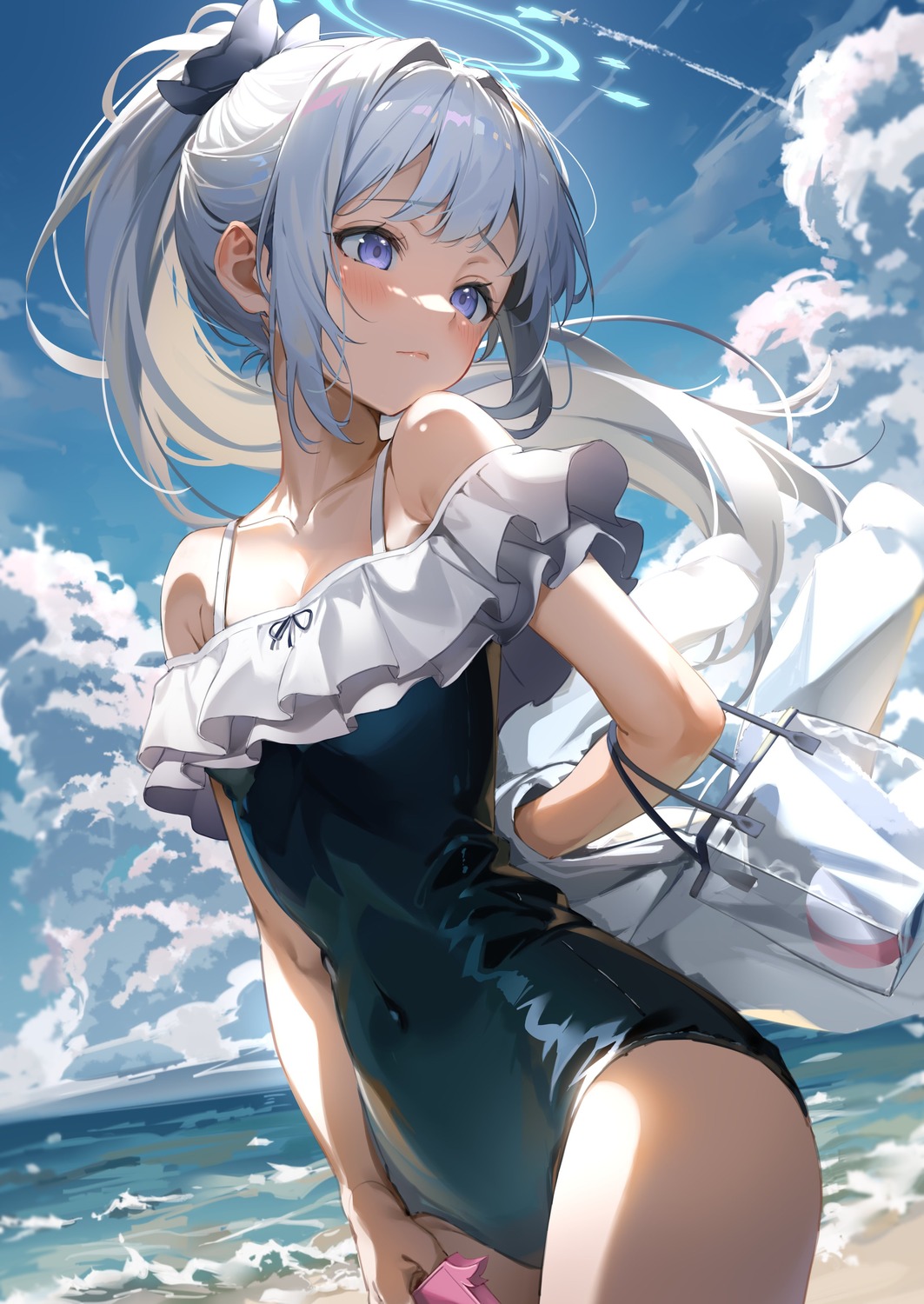 blue_archive, halo, imsaibo3, swimsuits, tsukiyuki_miyako