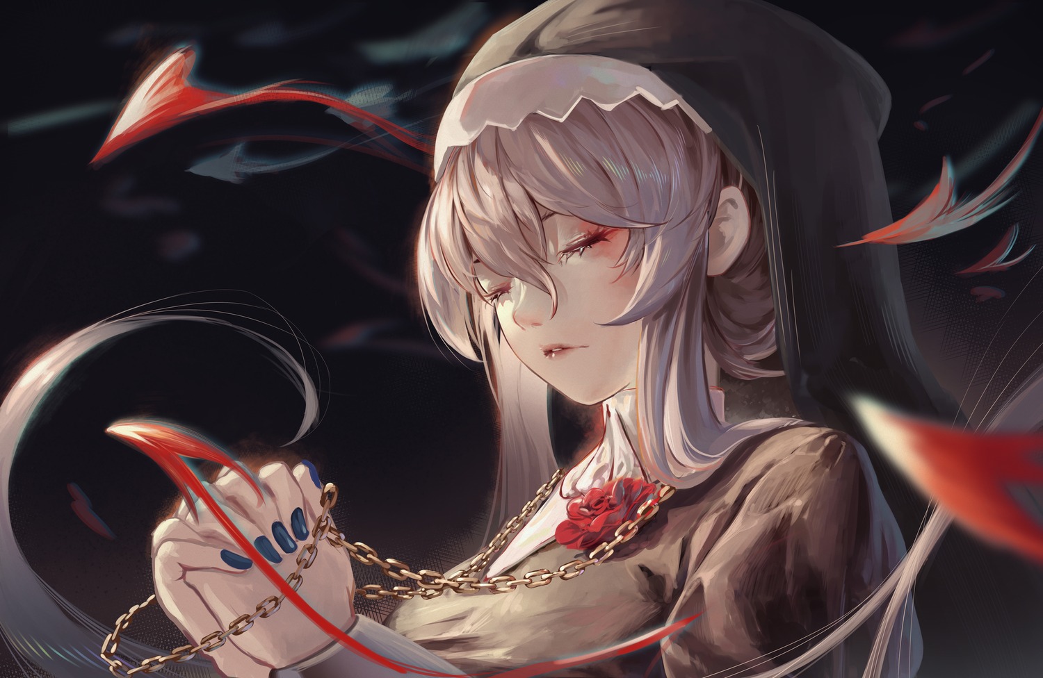 arknights, beancake, nun, specter_(arknights)