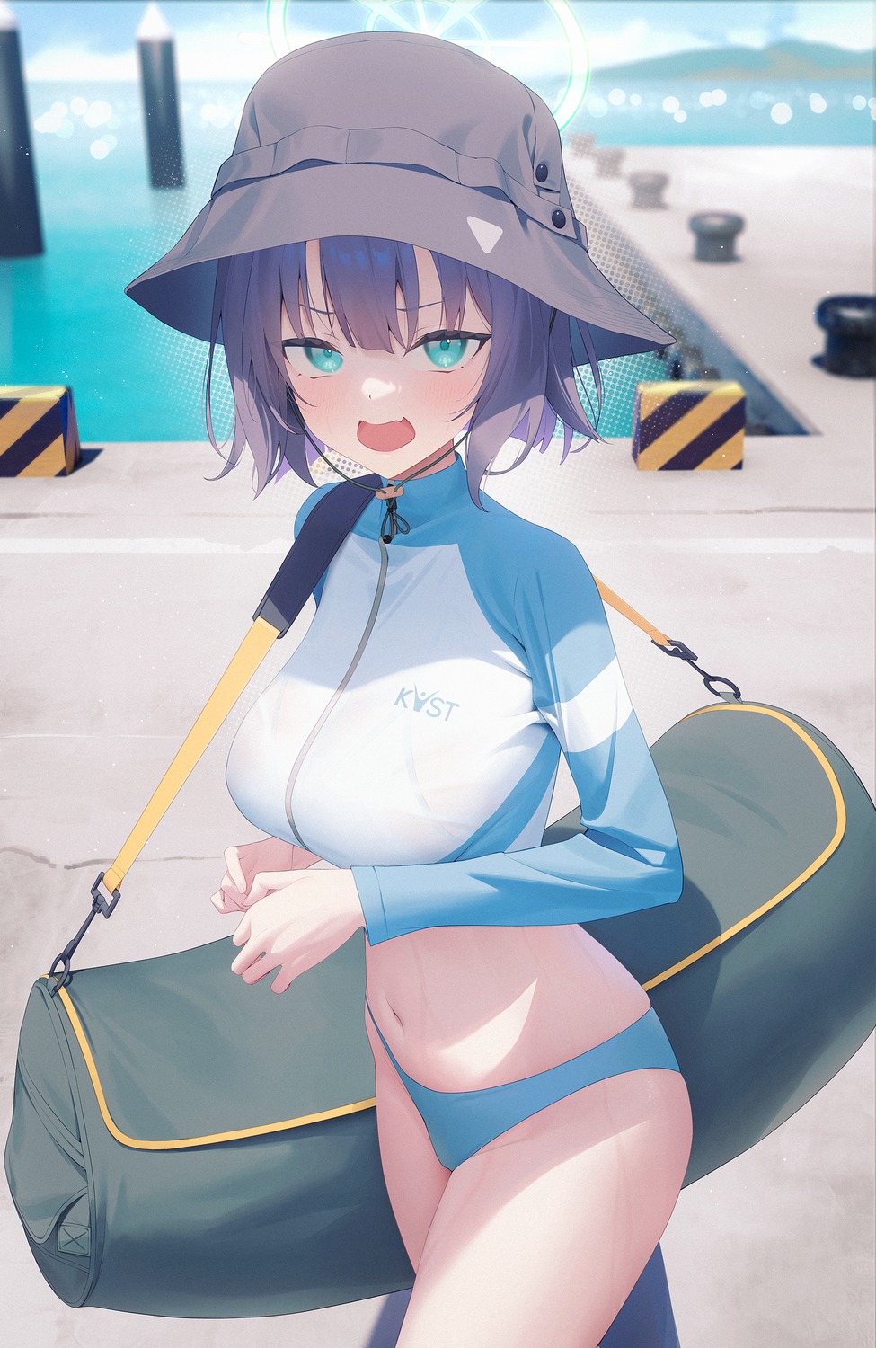 aya_(lezon), bikini, blue_archive, gym_uniform, halo, sorai_saki, swimsuits