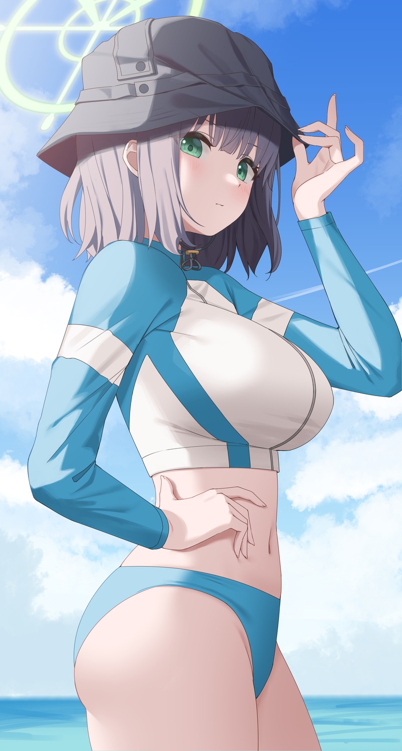 bikini, blue_archive, enpik, gym_uniform, halo, sorai_saki, swimsuits
