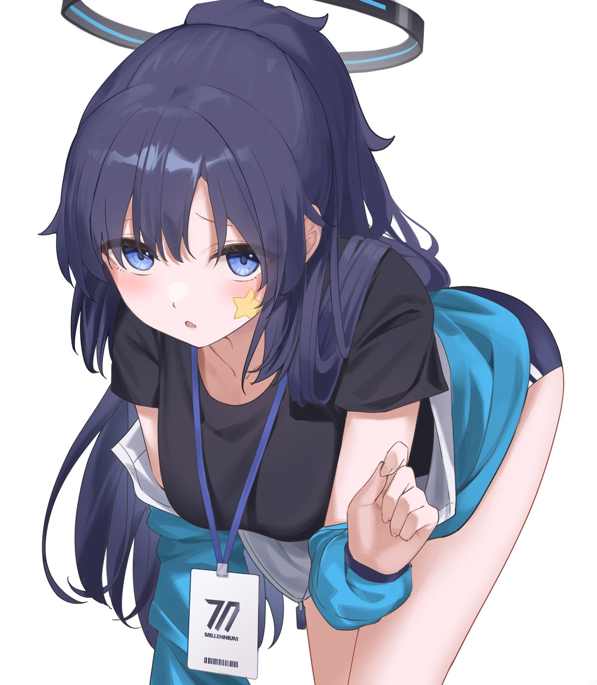 blue_archive, buruma, enpik, gym_uniform, halo, hayase_yuuka, tattoo