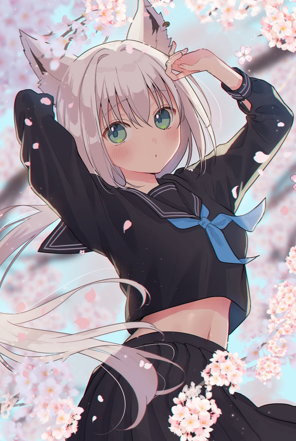 animal_ears, hololive, hololive_gamers, kitsune, seifuku, shirakami_fubuki, toba_rei