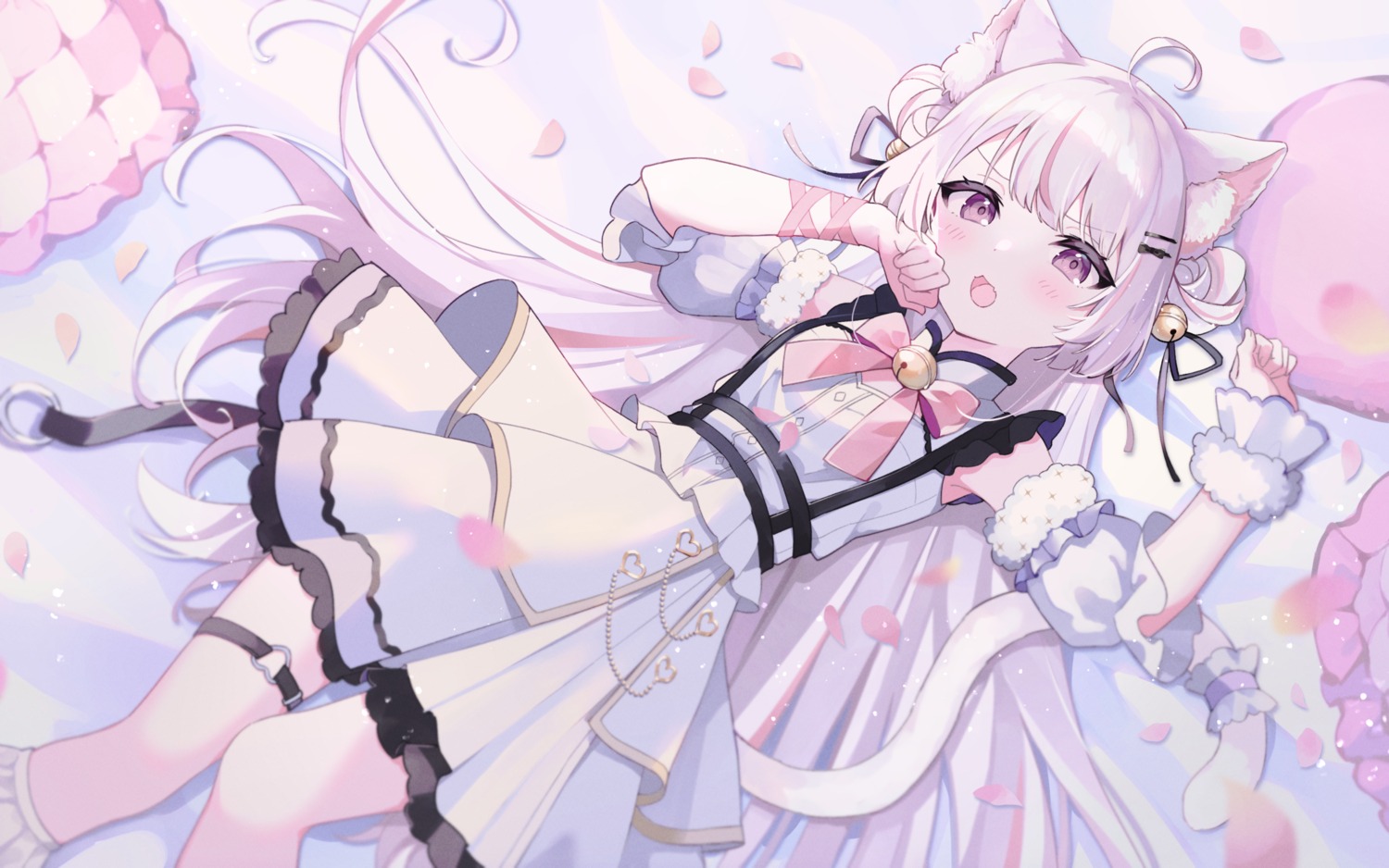 animal_ears, garter, nekomimi, shanoa_(vtuber), shanoa_asmr, tagme, tail, uniform