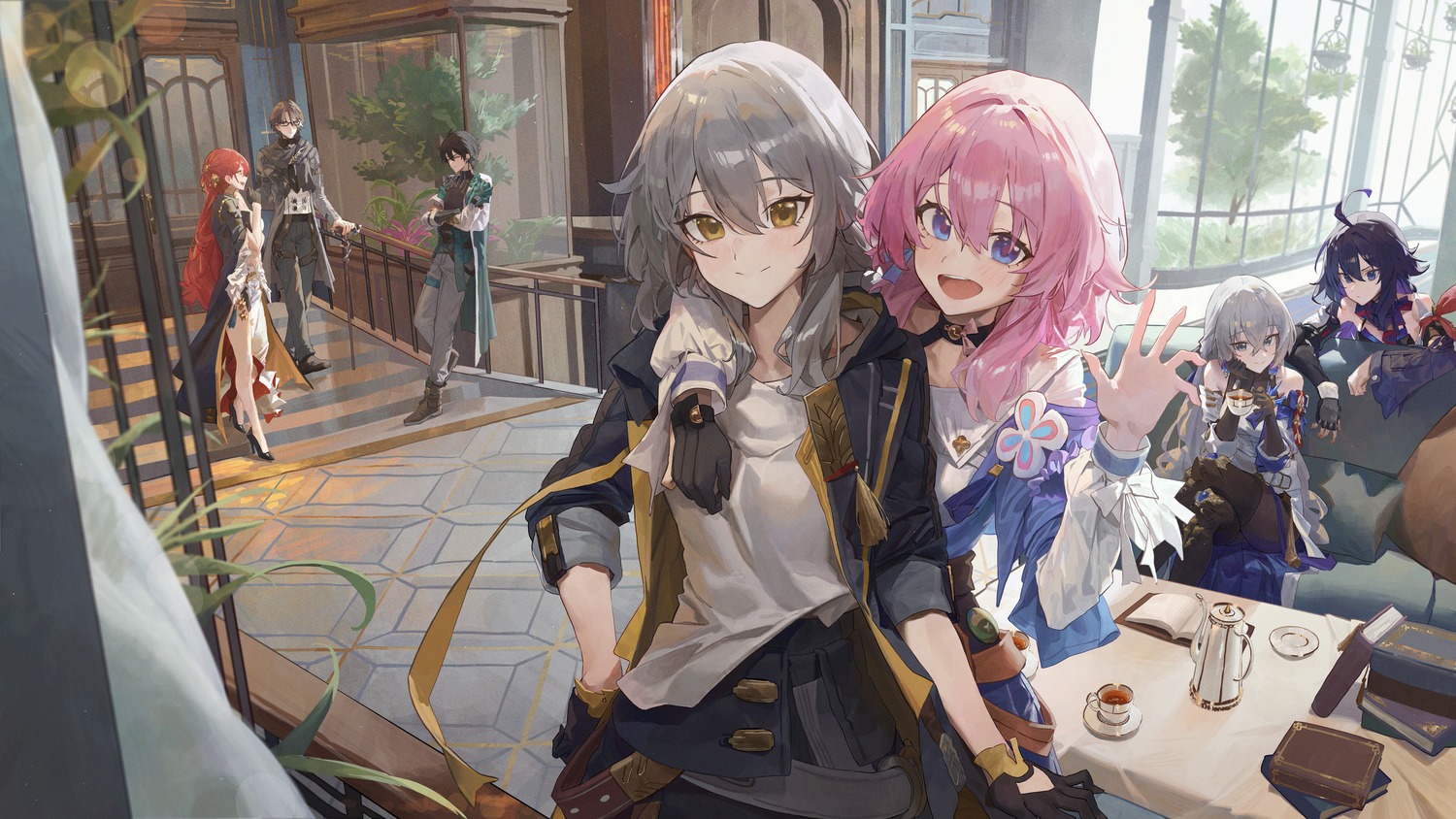 bronya_rand, dan_heng, heels, himeko, honkai:_star_rail, march_7th, megane, muhan_(user_azze8777)