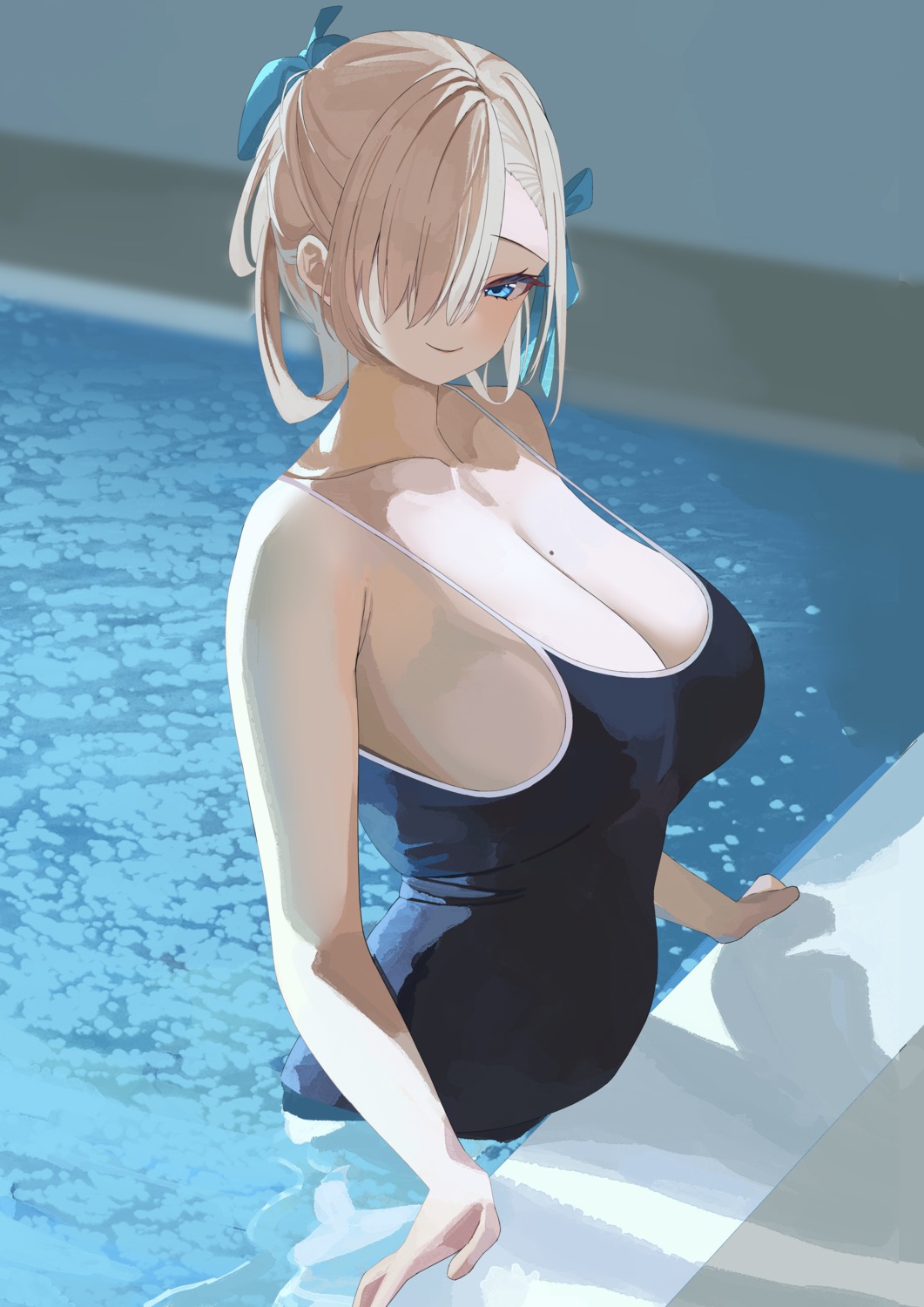 blue_archive, ichinose_asuna, swimsuits, tnr_(horiko1525), wet