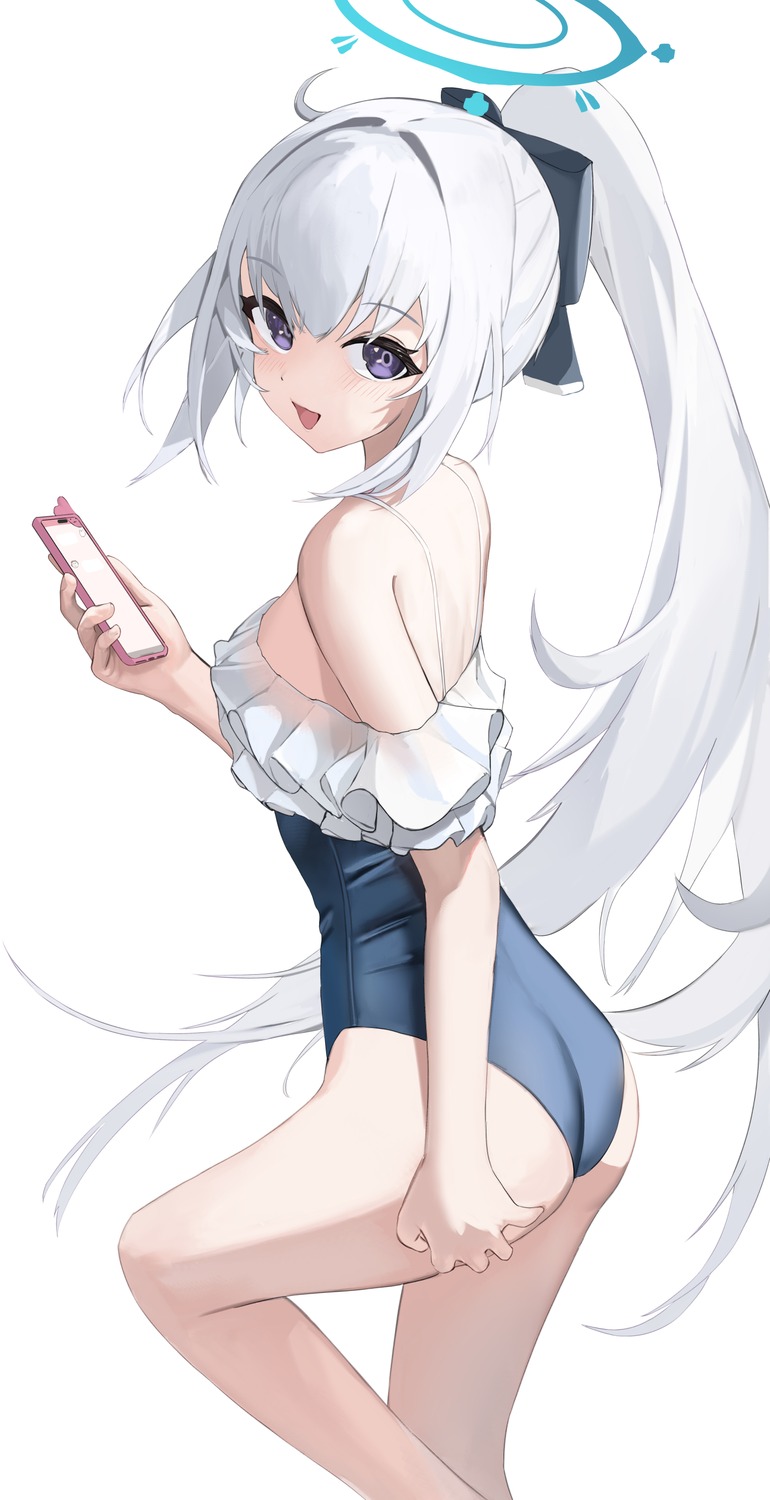 ass, blue_archive, fuenyuan, halo, swimsuits, tsukiyuki_miyako
