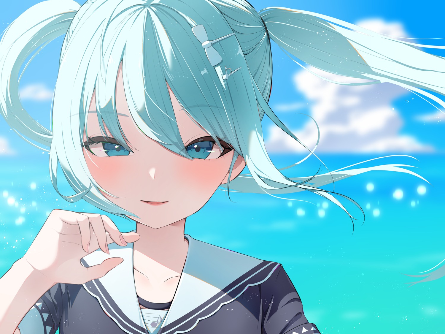 bananafish1111, blue_archive, hatsune_miku, seifuku, vocaloid