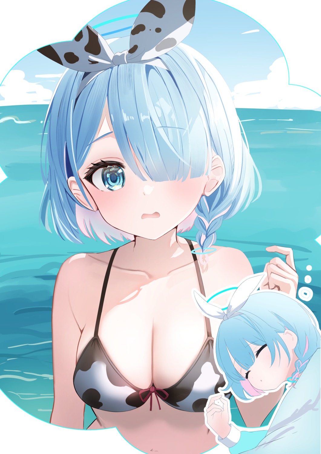 arona_(blue_archive), bikini_top, blue_archive, halo, swimsuits, touyou_(39kir)